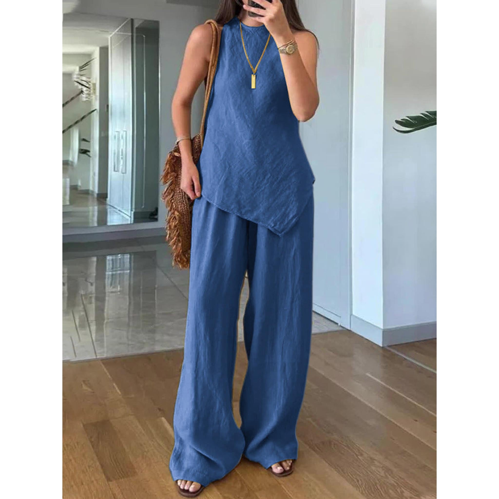 Horizon Essentials | Cozy Casual Sleeveless Two-Piece Set