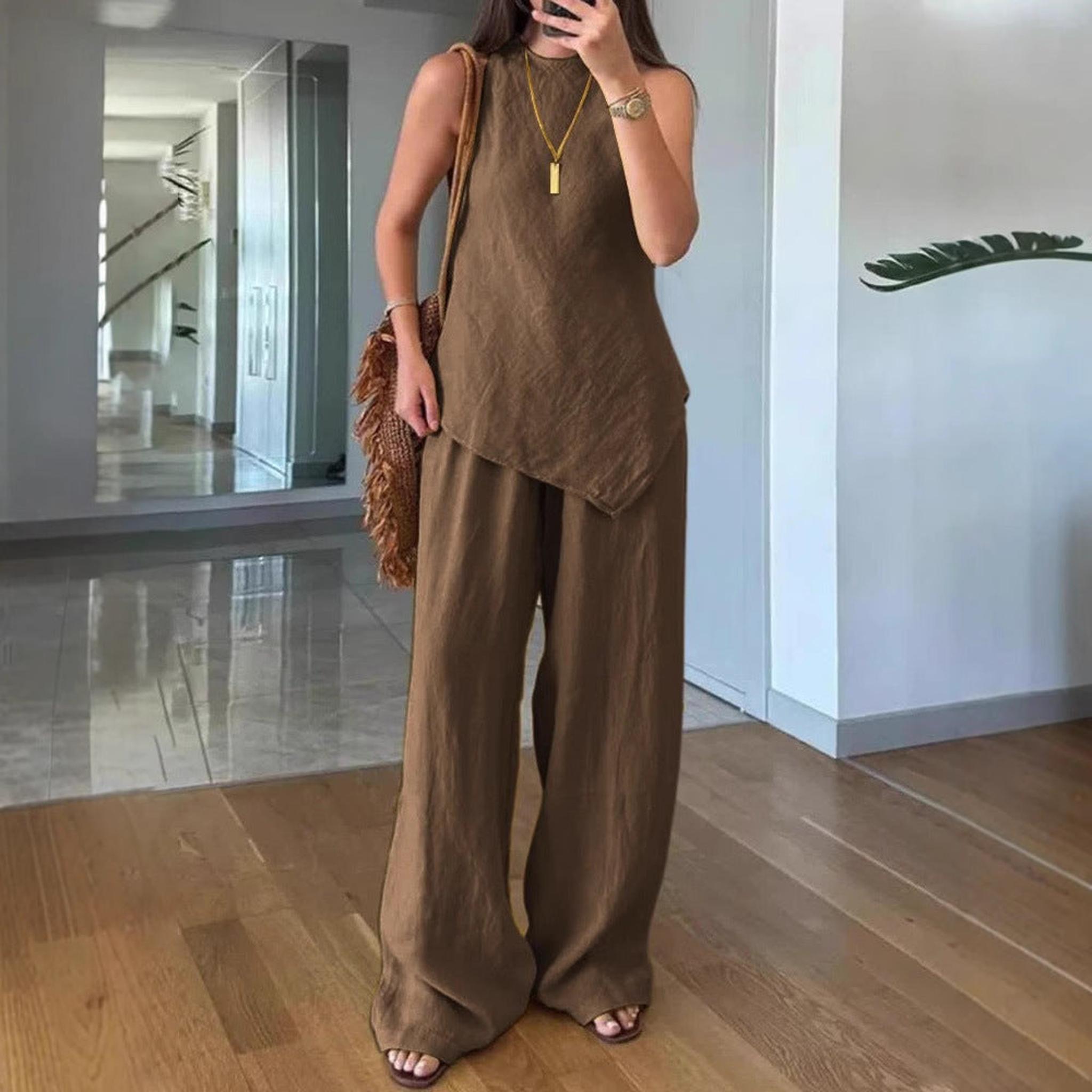 Horizon Essentials | Cozy Casual Sleeveless Two-Piece Set