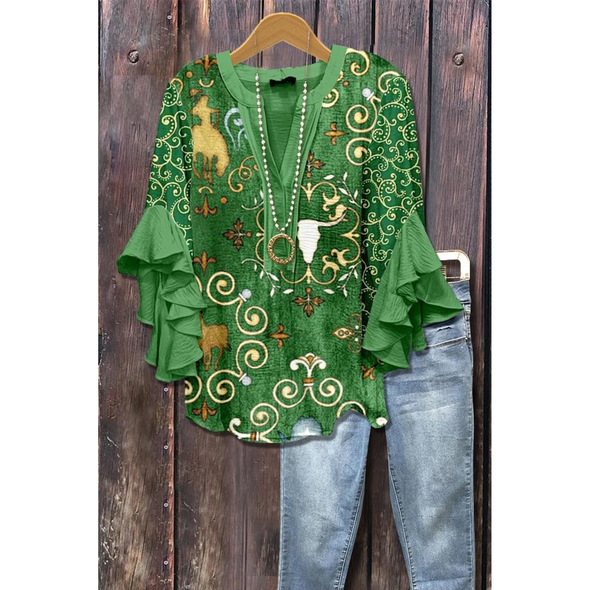 Horizon Essentials | Creative Floral Print Casual Blouse