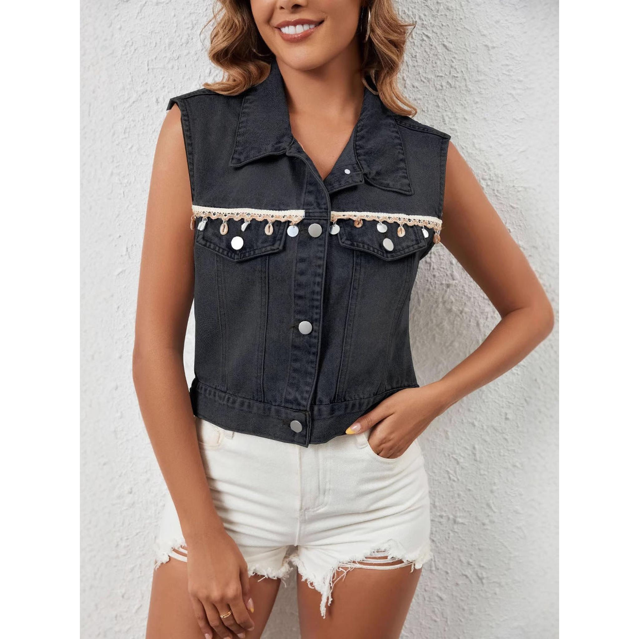 Horizon Essentials | Denim Tassel Casual Short Vest