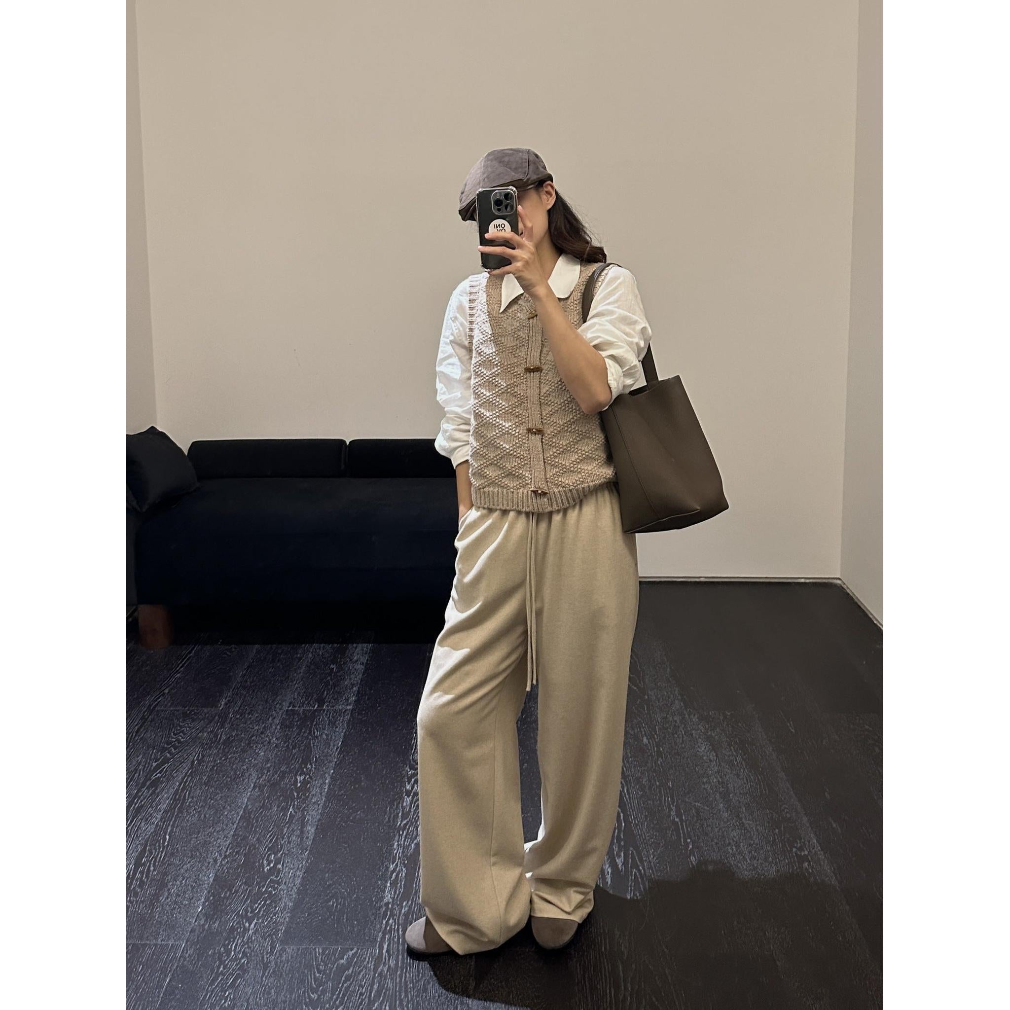 Horizon Essentials | Diamond Plaid Knitted Women's Vest