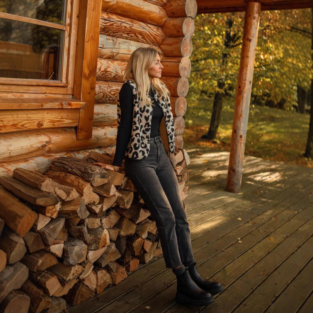 Horizon Essentials | Elegant Leopard Fur Camisole Women