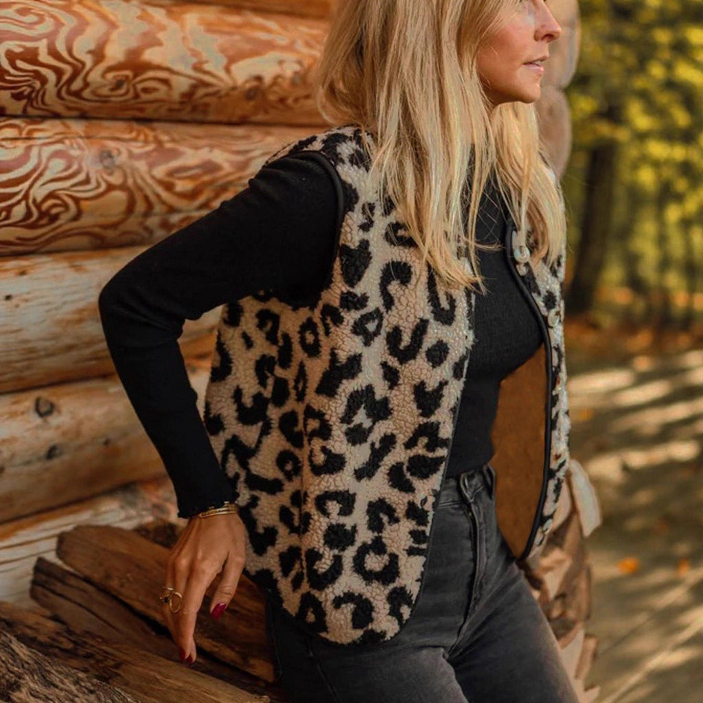 Horizon Essentials | Elegant Leopard Fur Camisole Women