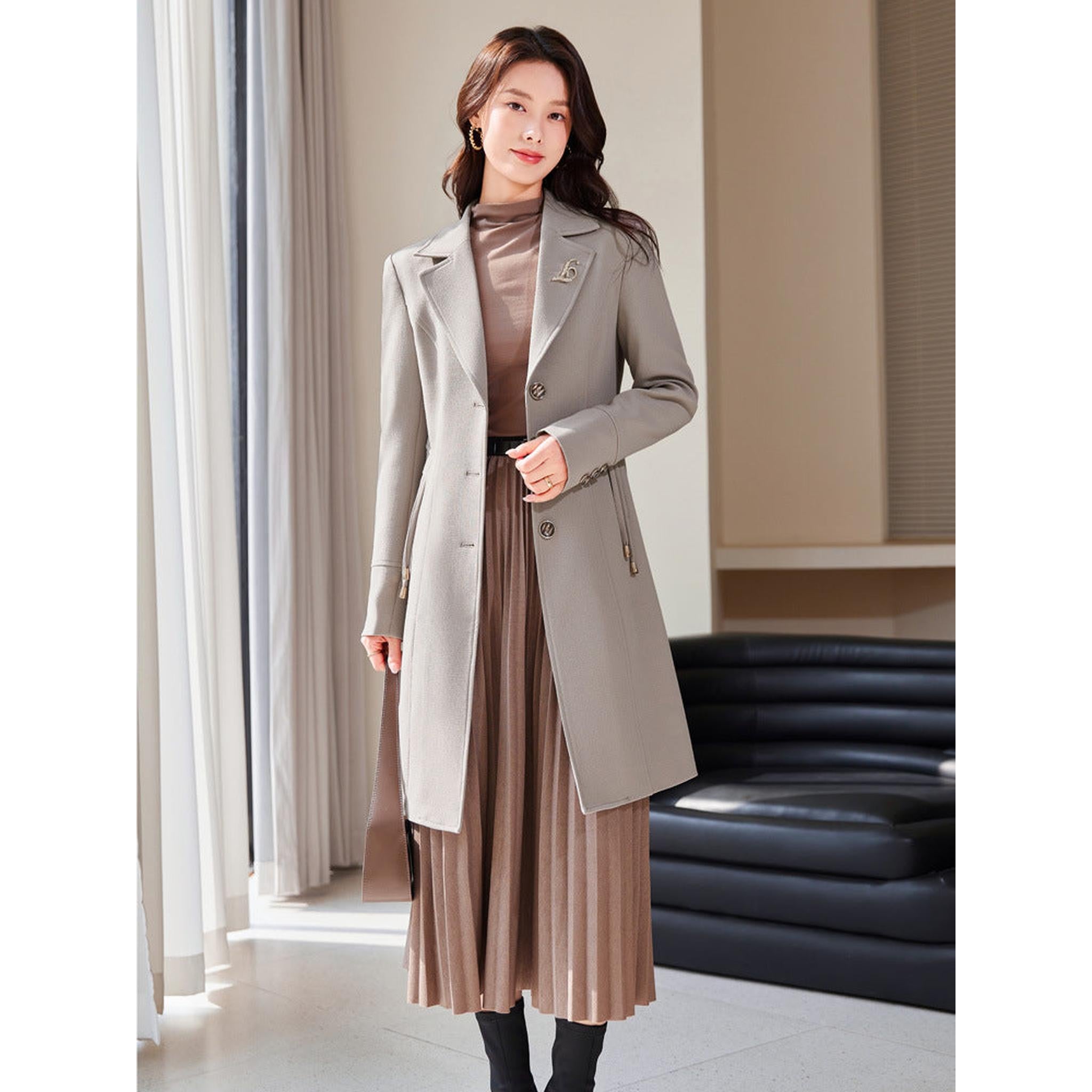 Horizon Essentials | Elegant Mid-Length Trench Coat
