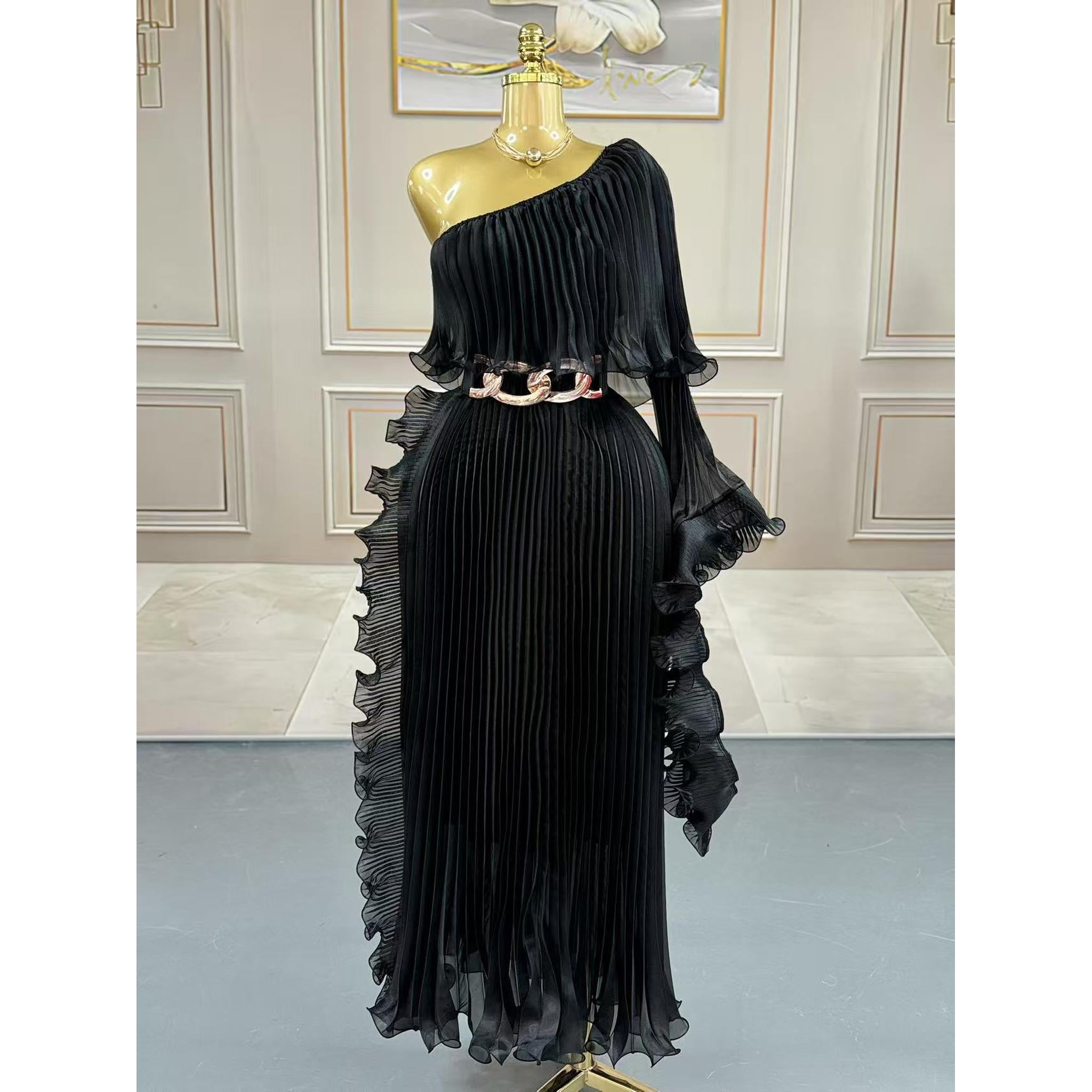 Horizon Essentials | Elegant One-Shoulder Evening Dress