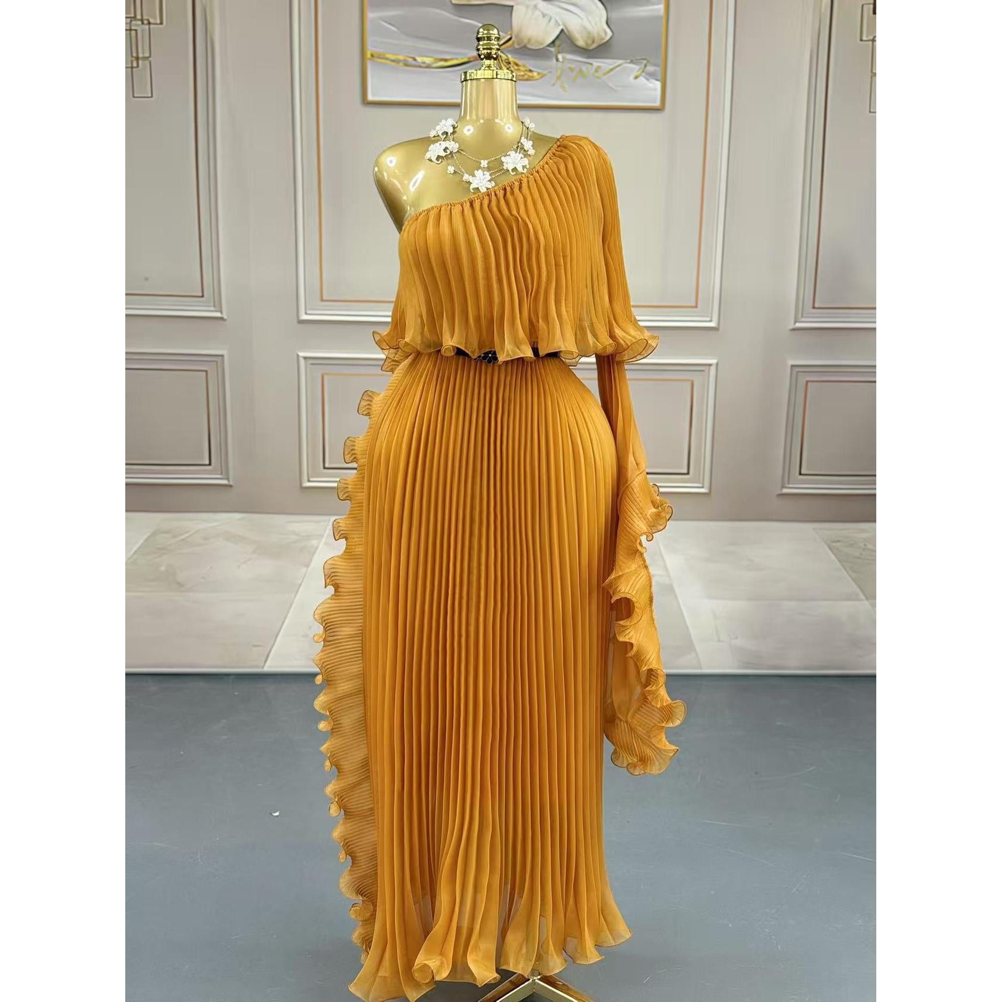 Horizon Essentials | Elegant One-Shoulder Evening Dress