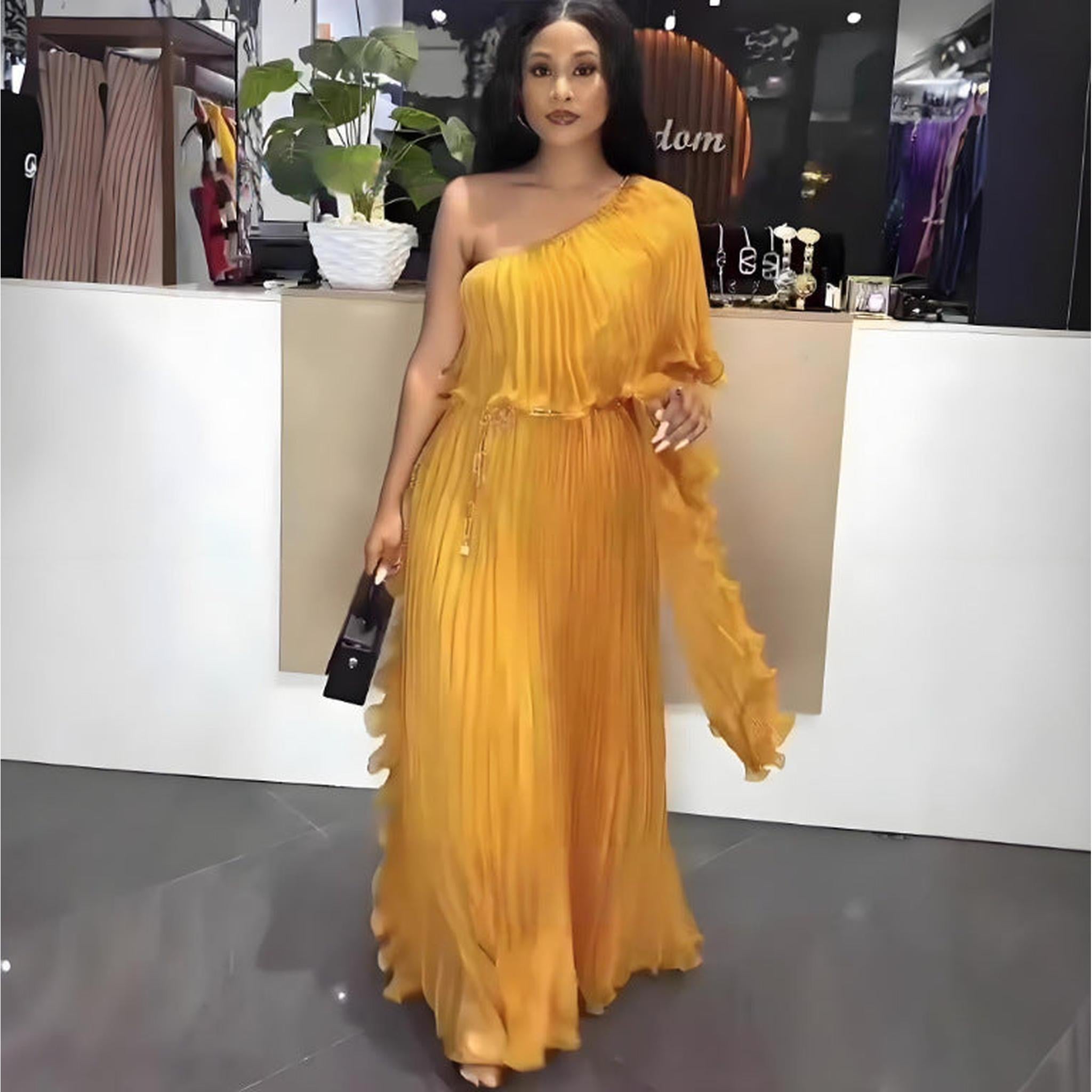 Horizon Essentials | Elegant One-Shoulder Evening Dress