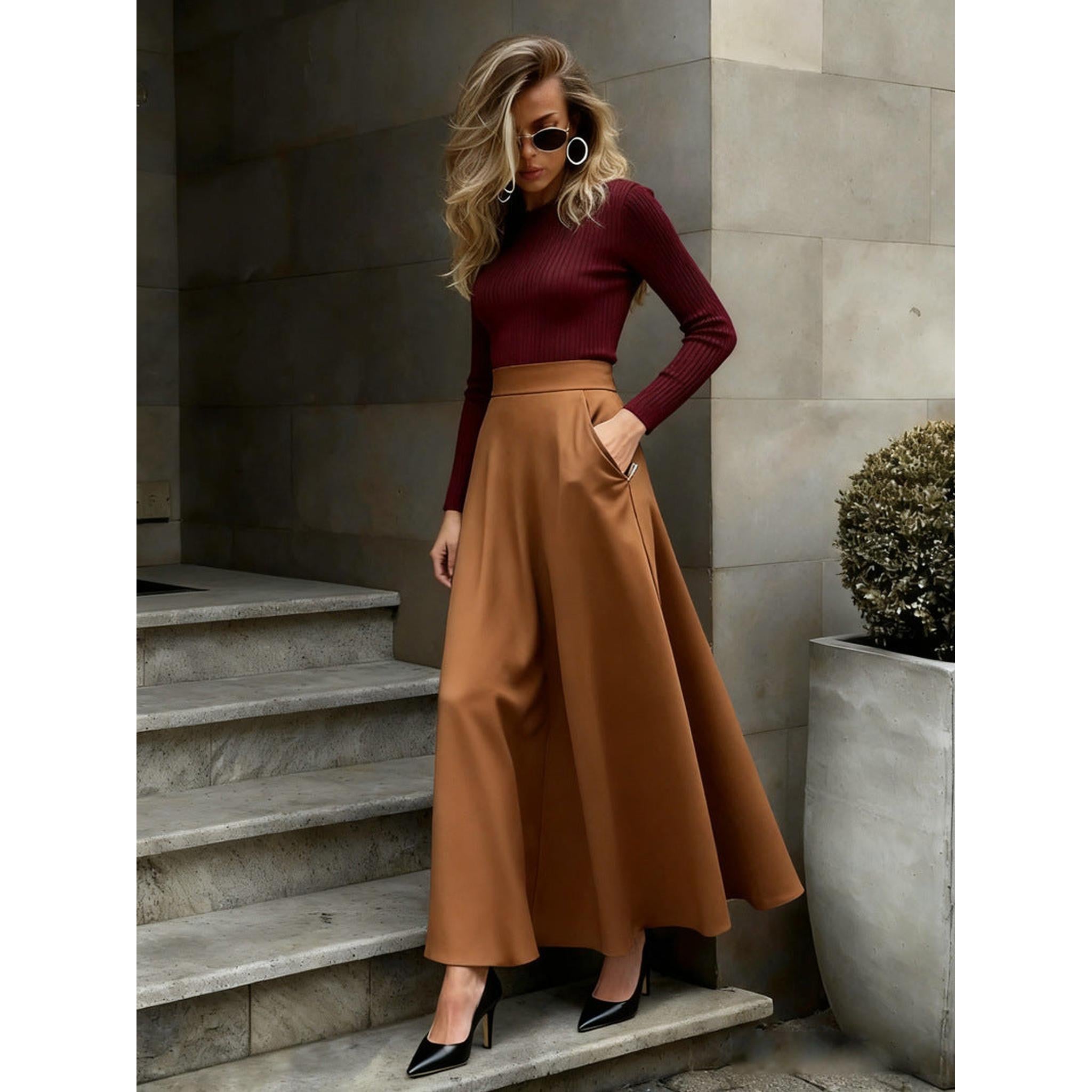Horizon Essentials | Elegant Solid Color Premium Skirt