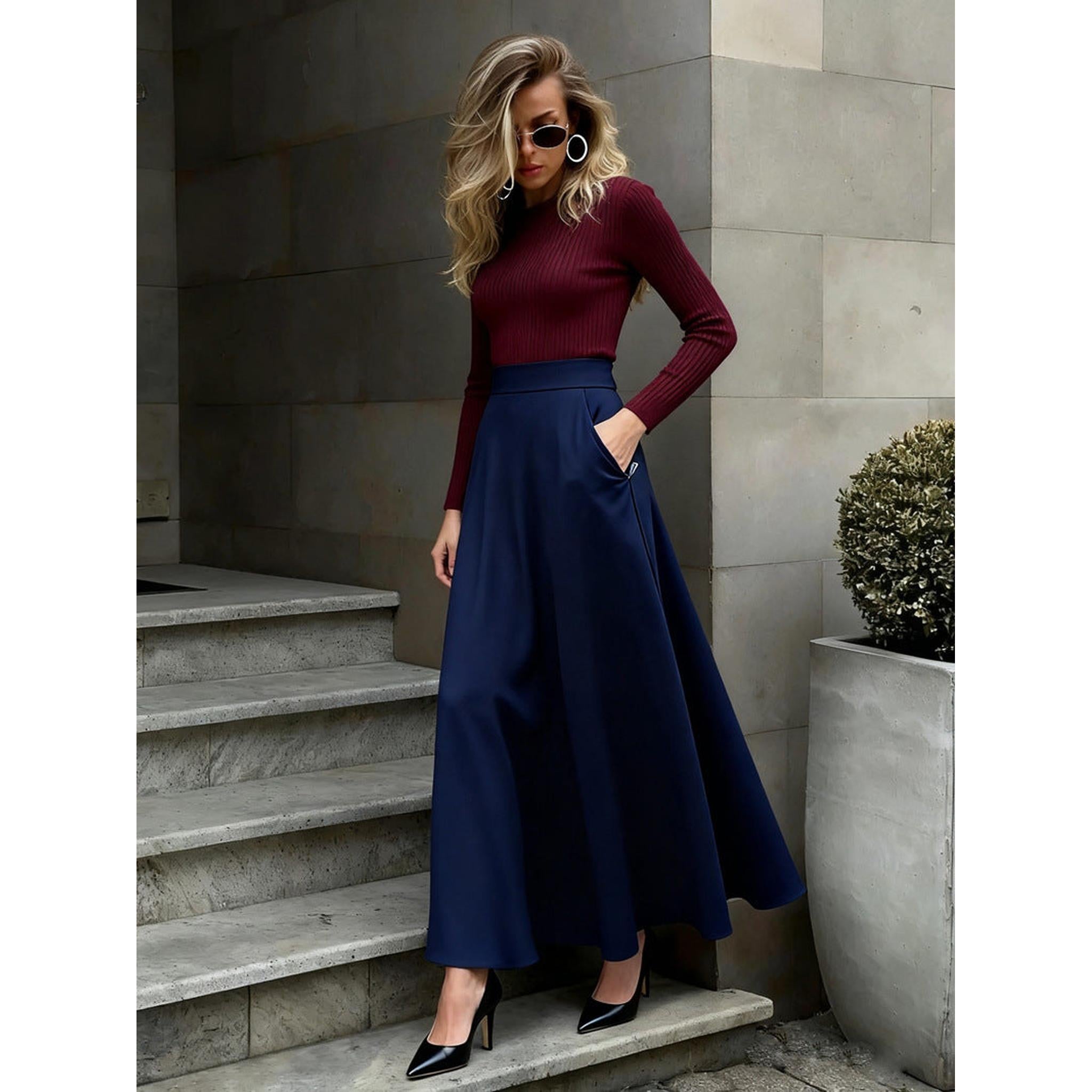 Horizon Essentials | Elegant Solid Color Premium Skirt