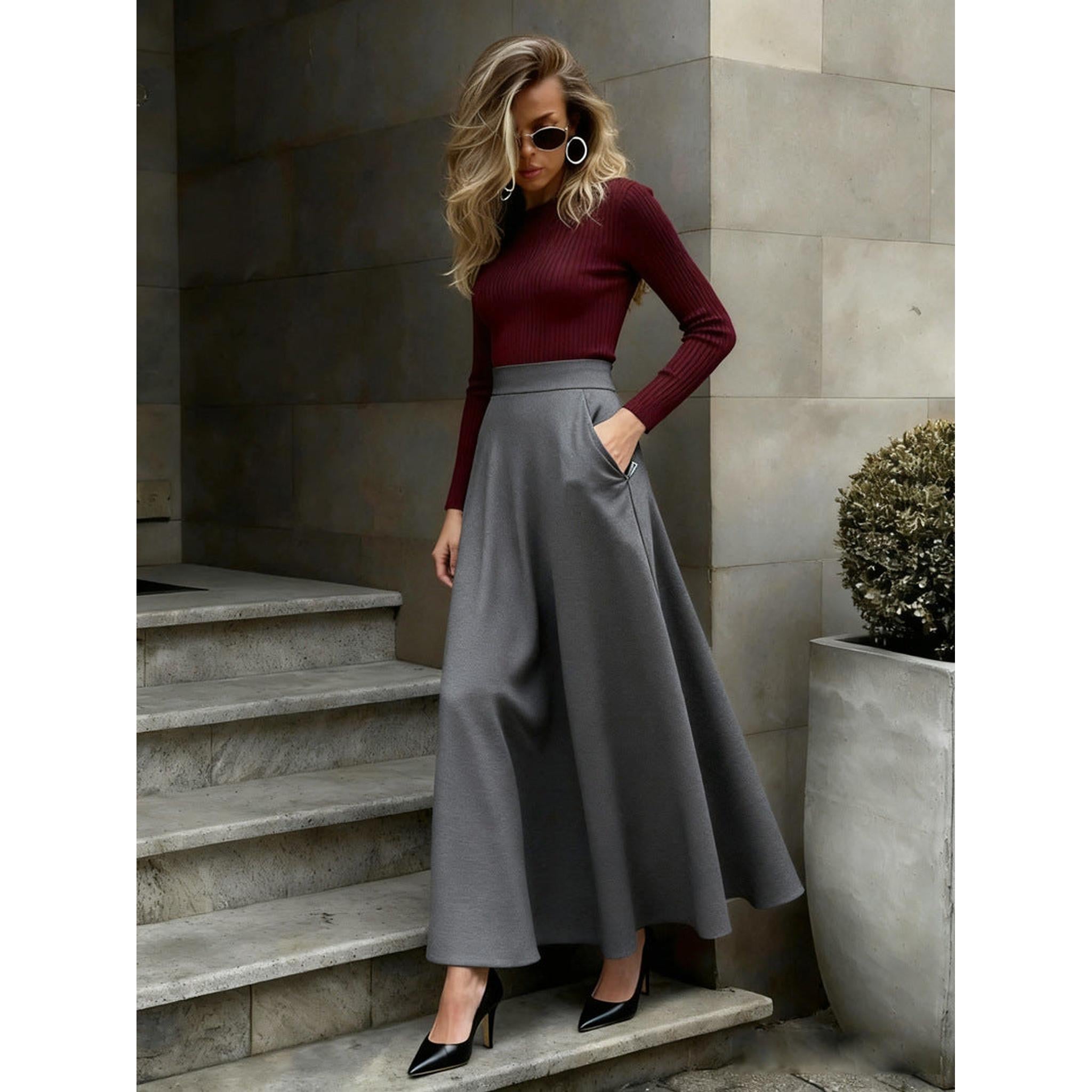 Horizon Essentials | Elegant Solid Color Premium Skirt
