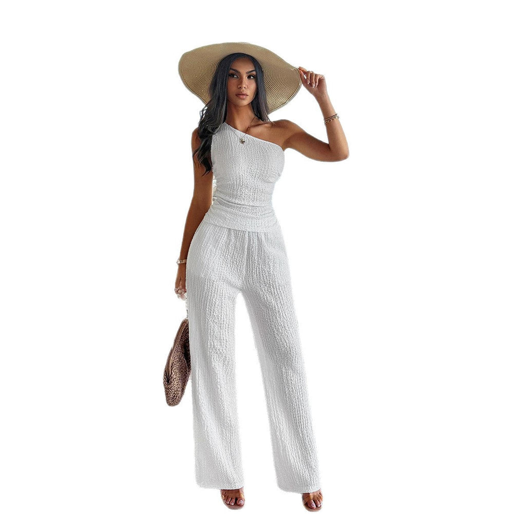 Horizon Essentials | Elegant Western Sleeveless Wide-Leg Suit