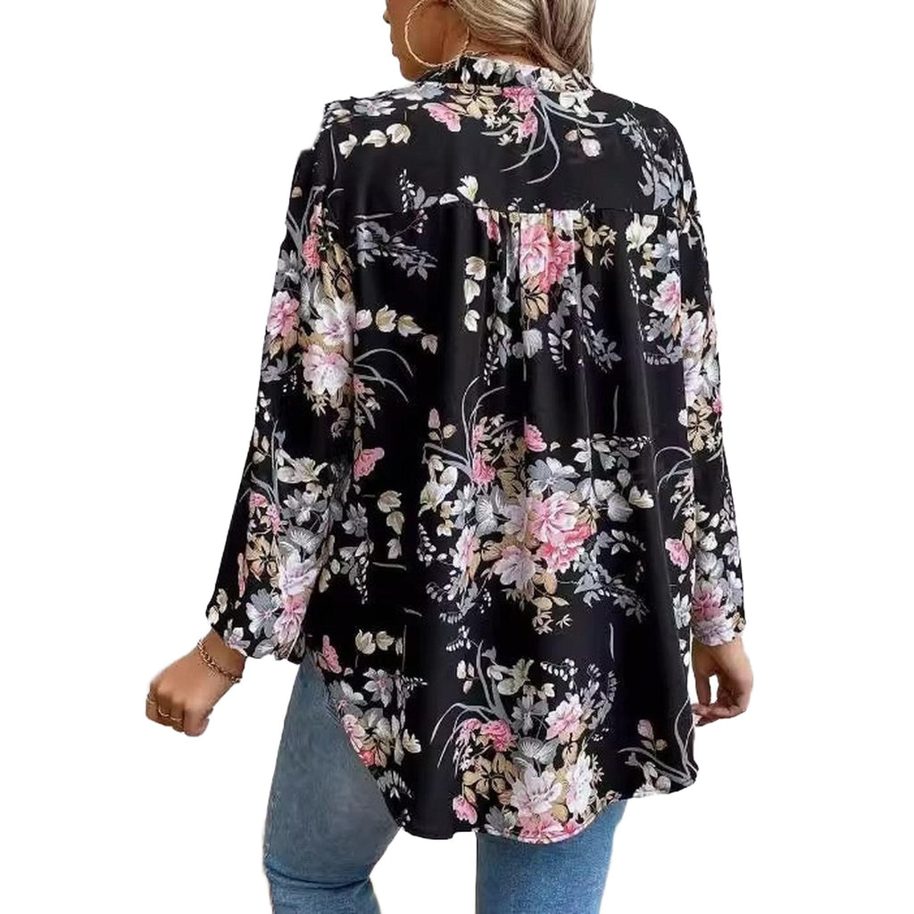 Horizon Essentials | Floral Print Premium Long Sleeve Top