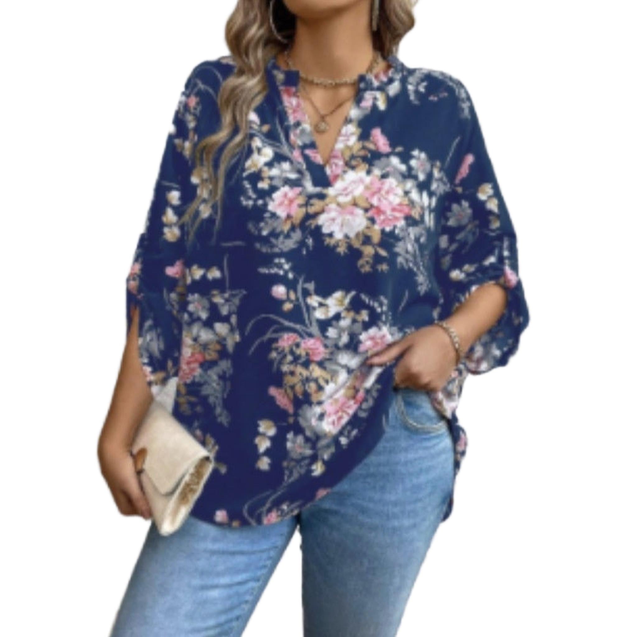 Horizon Essentials | Floral Print Premium Long Sleeve Top