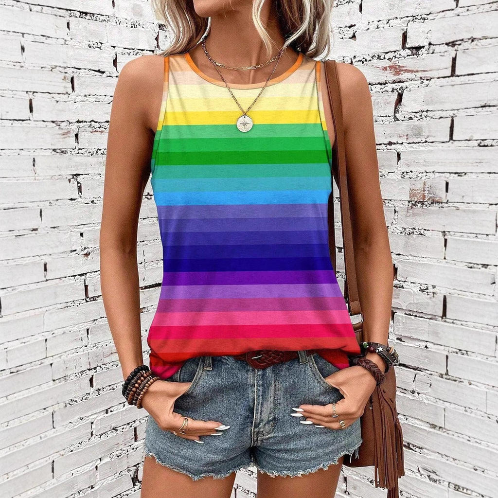 Horizon Essentials | Geometric Striped Collar Vest Women