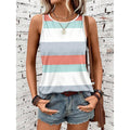 Horizon Essentials | Geometric Striped Collar Vest Women
