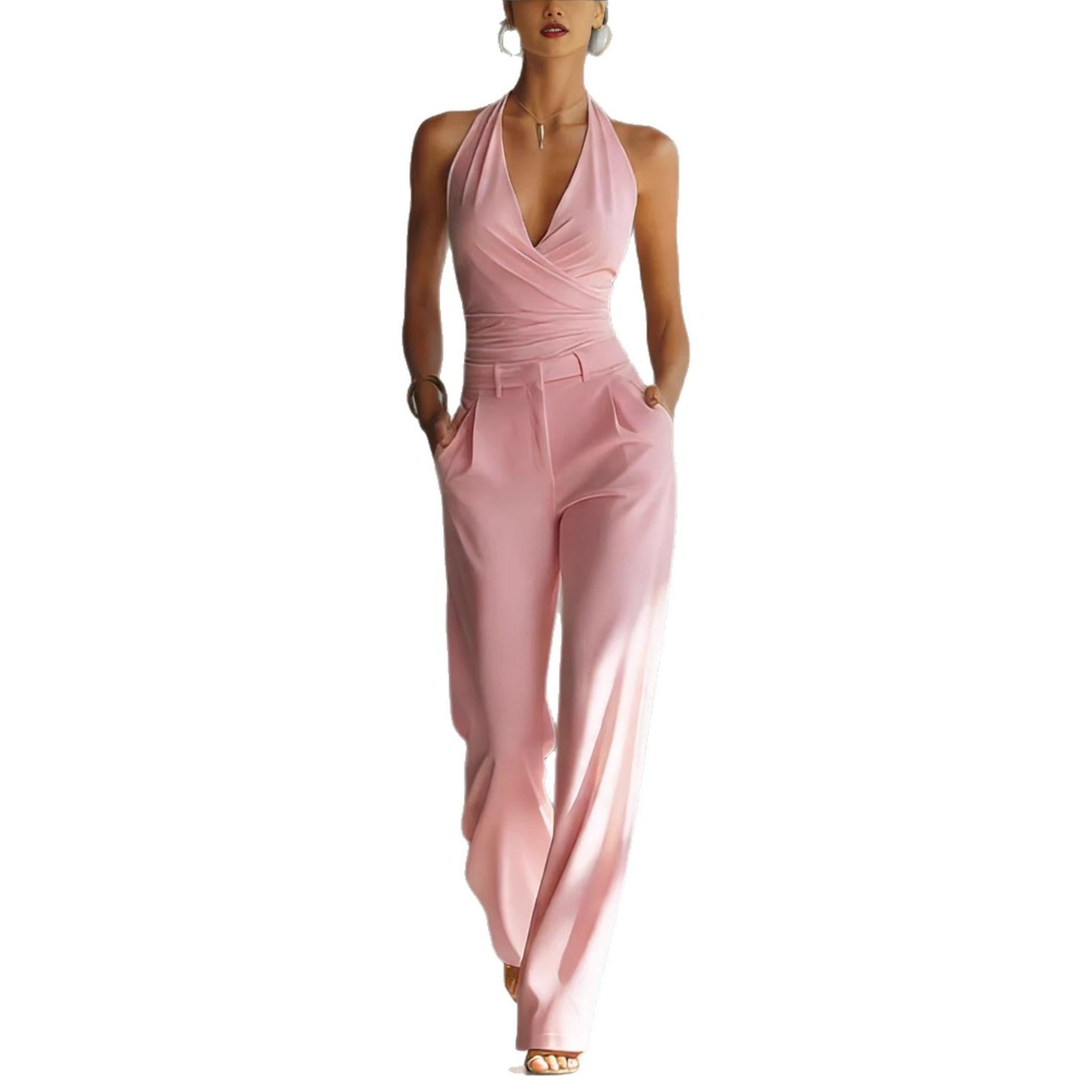 Horizon Essentials | Halter Top High-Waisted Pants Set