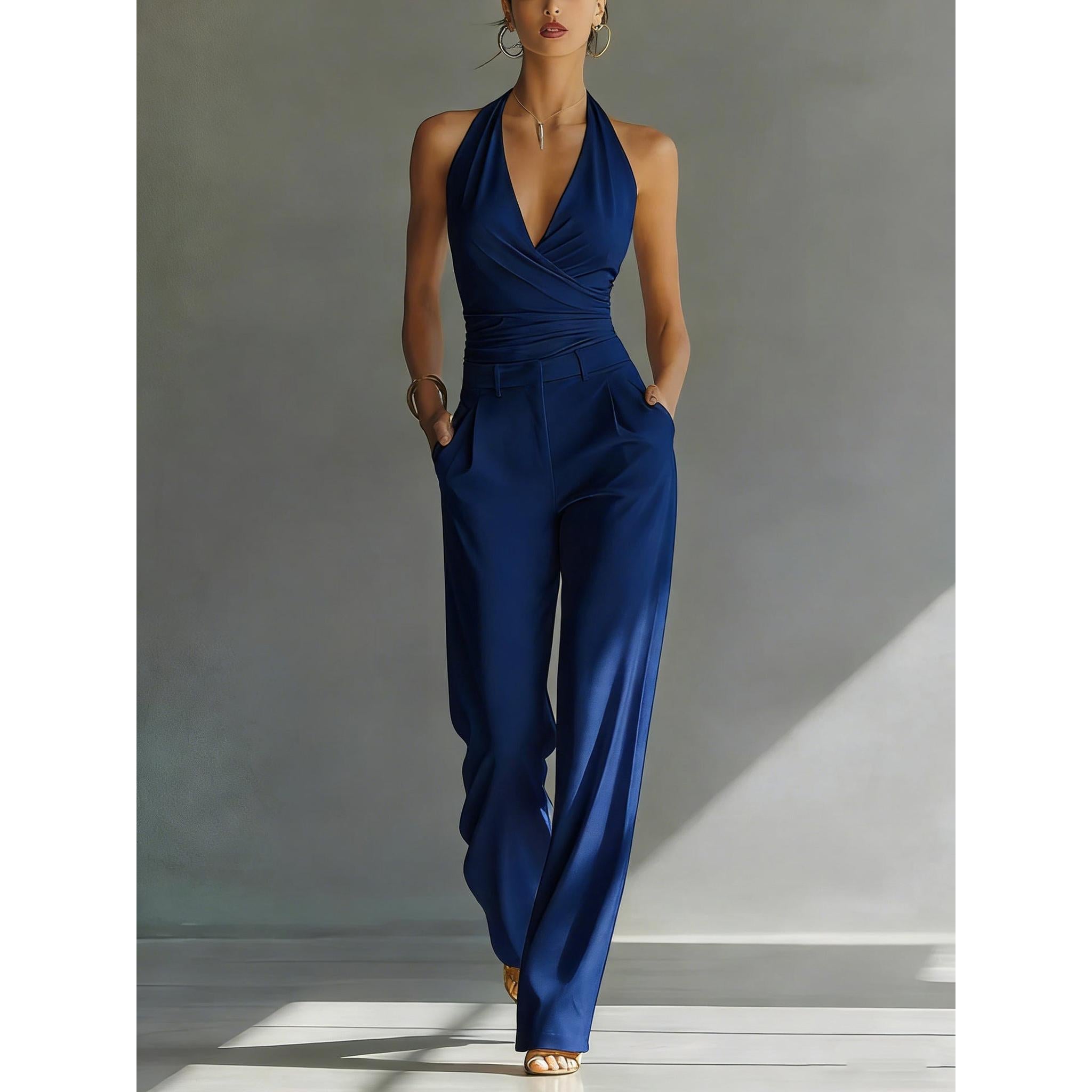 Horizon Essentials | Halter Top High-Waisted Pants Set