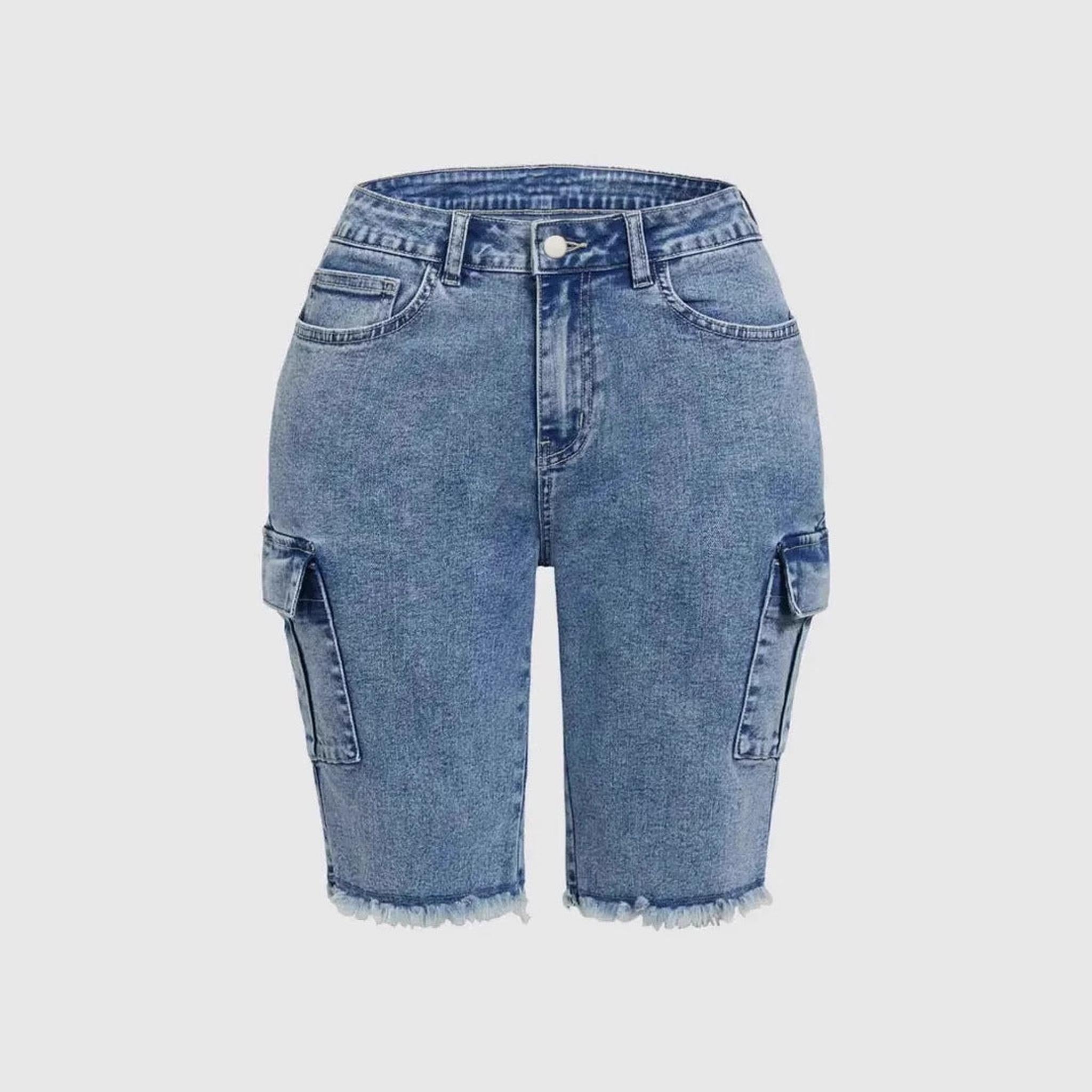 Horizon Essentials | High-Rise Premium Stretch Denim Shorts