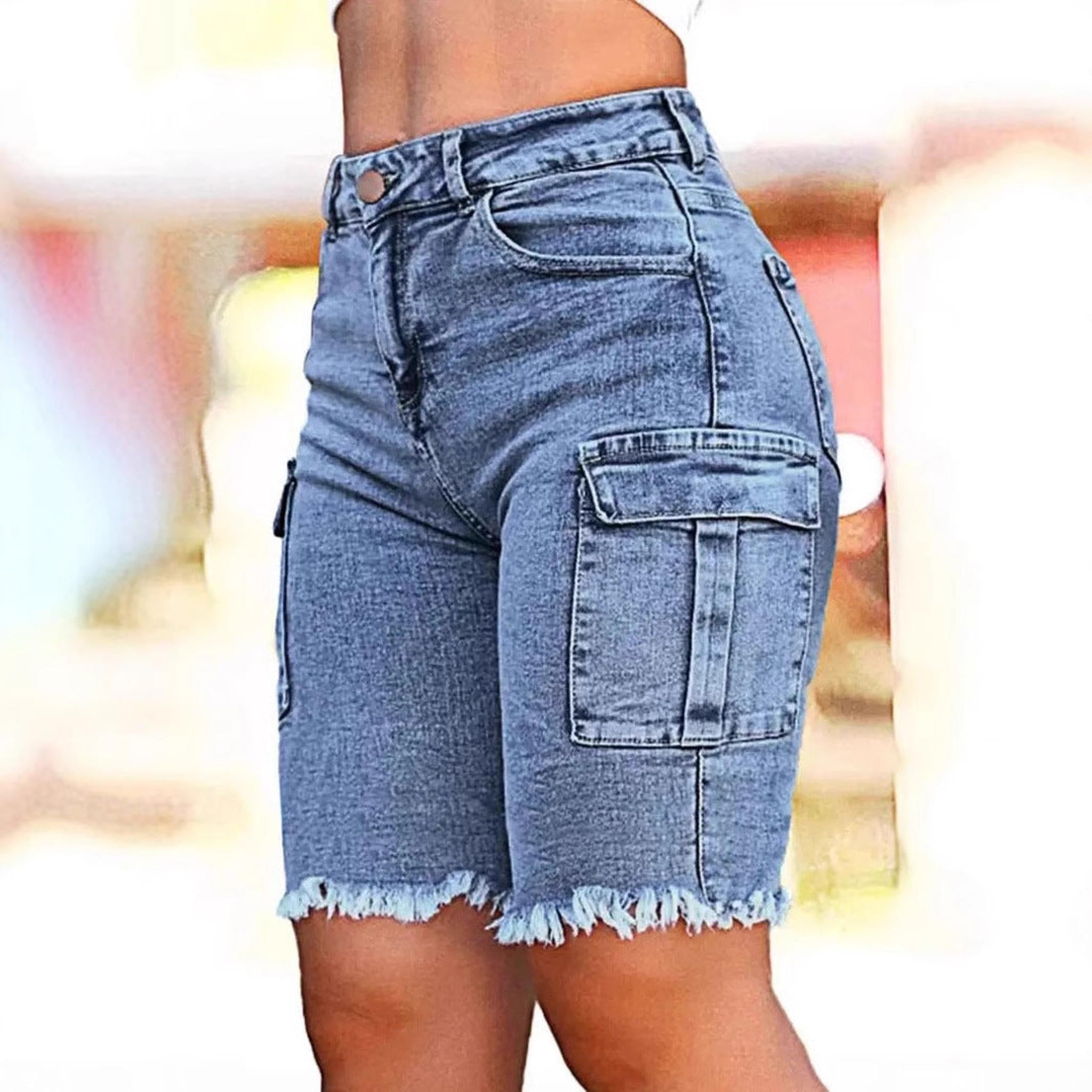 Horizon Essentials | High-Rise Premium Stretch Denim Shorts
