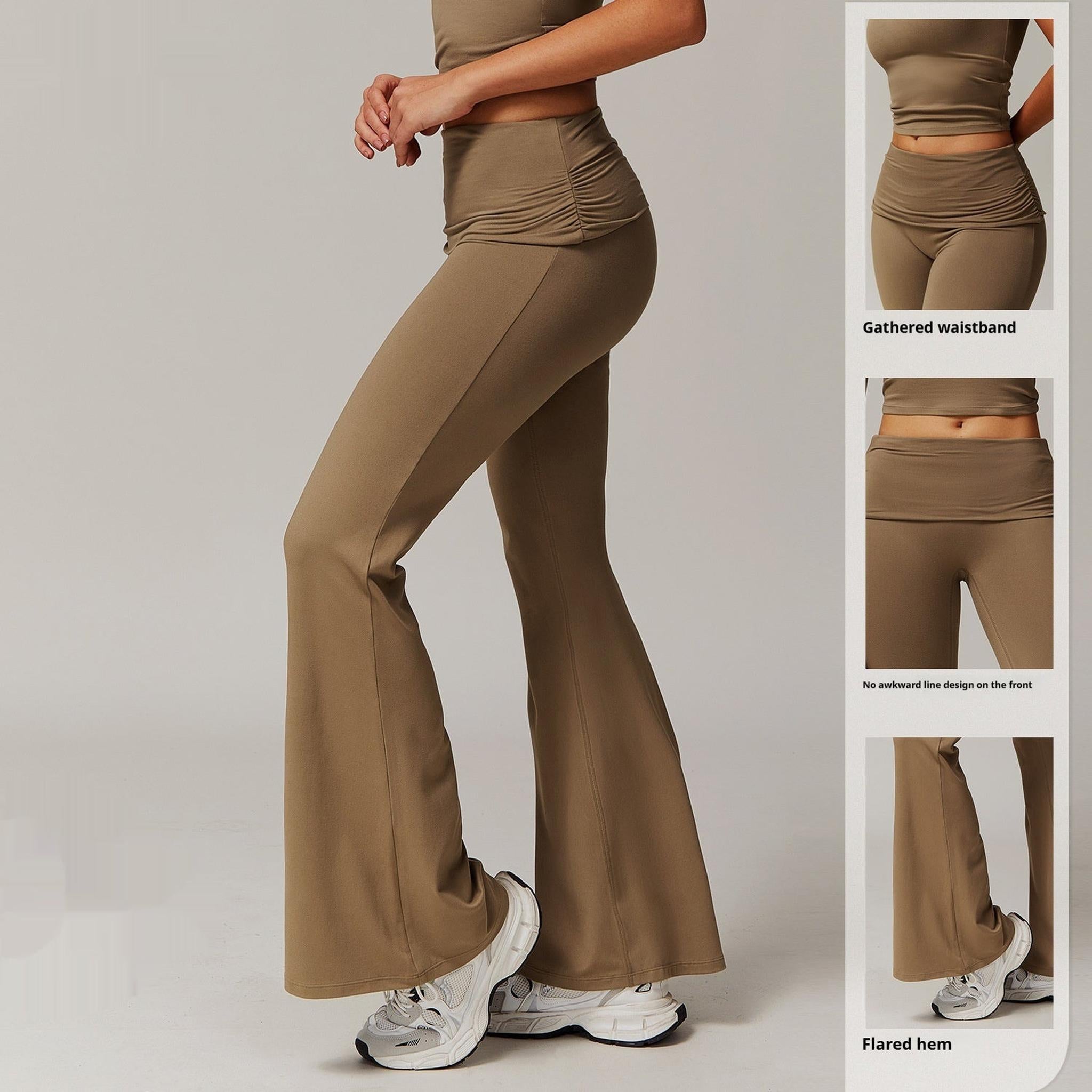 Horizon Essentials | High Waist Pleated Bell-Bottoms Pants