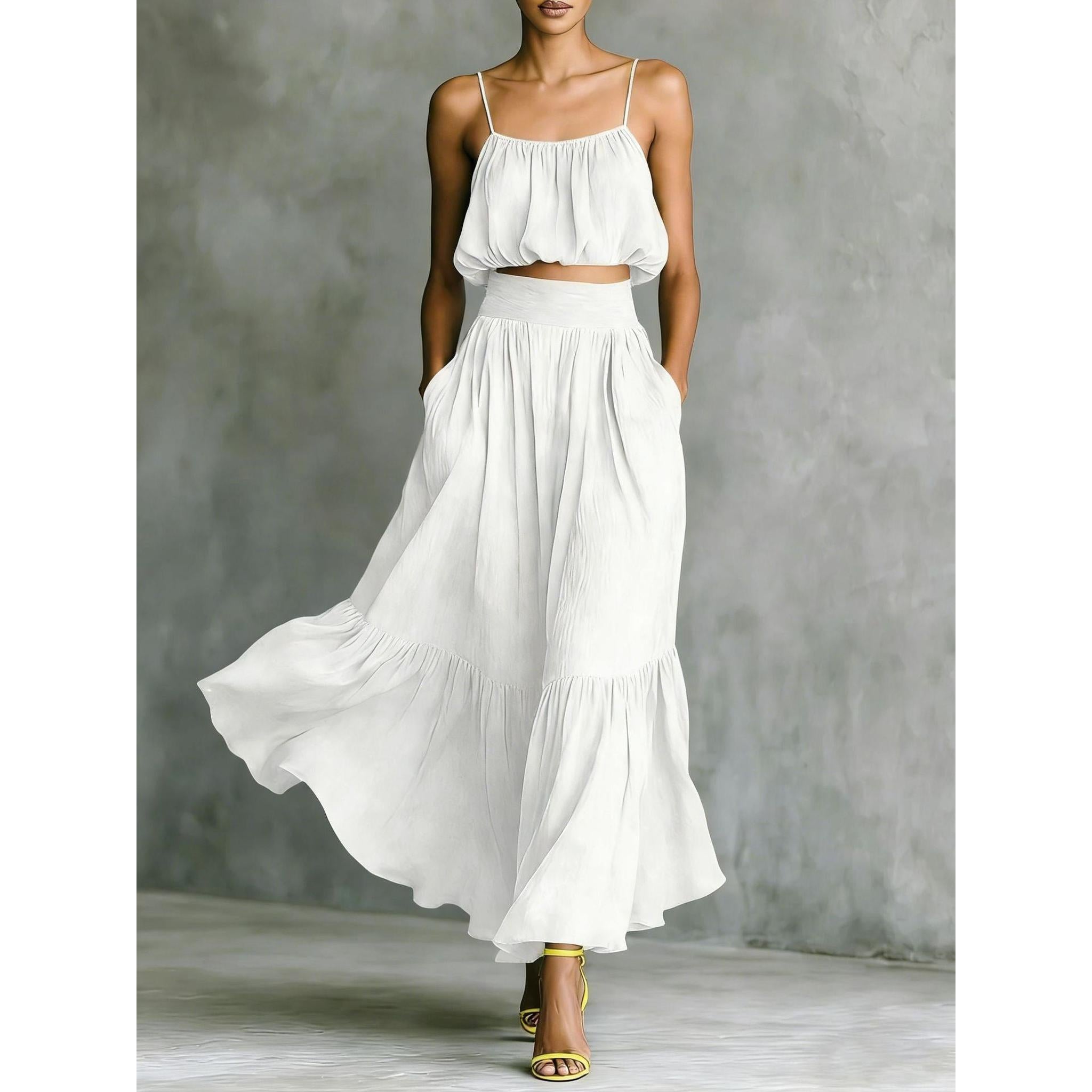 Horizon Essentials | High-Waist Two-Piece Flared Skirt