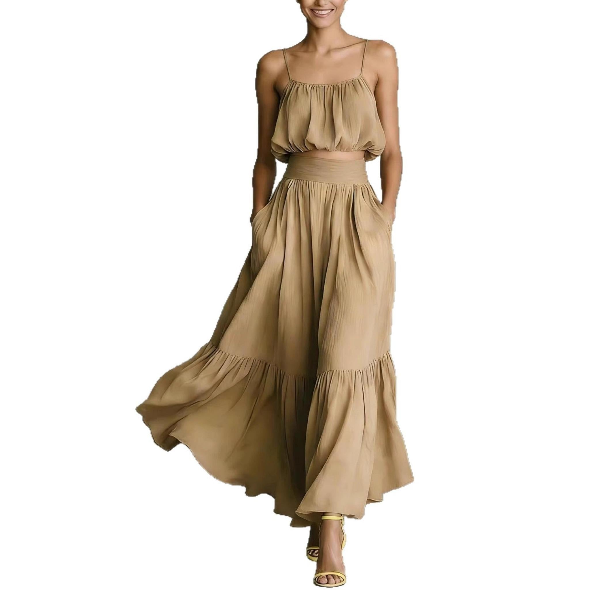 Horizon Essentials | High-Waist Two-Piece Flared Skirt