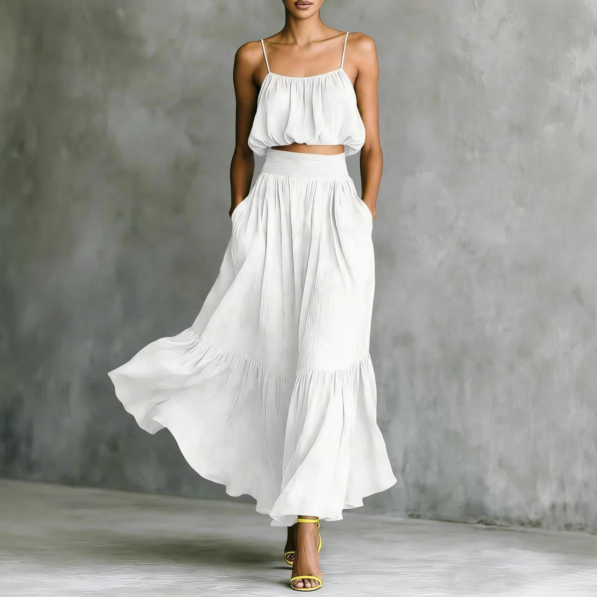 Horizon Essentials | High-Waist Two-Piece Flared Skirt