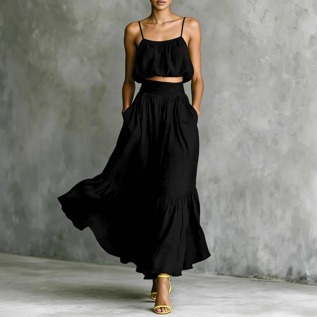 Horizon Essentials | High-Waist Two-Piece Flared Skirt