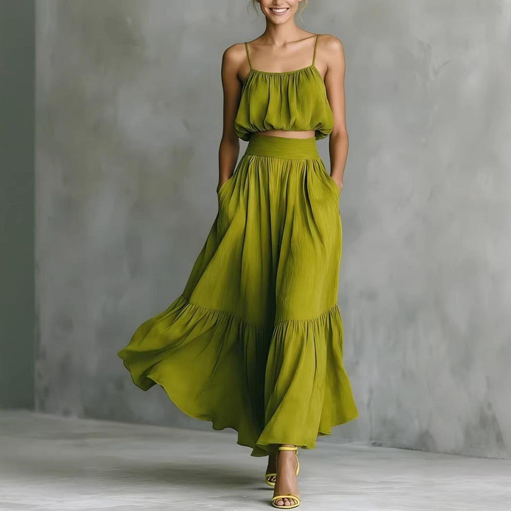 Horizon Essentials | High-Waist Two-Piece Flared Skirt