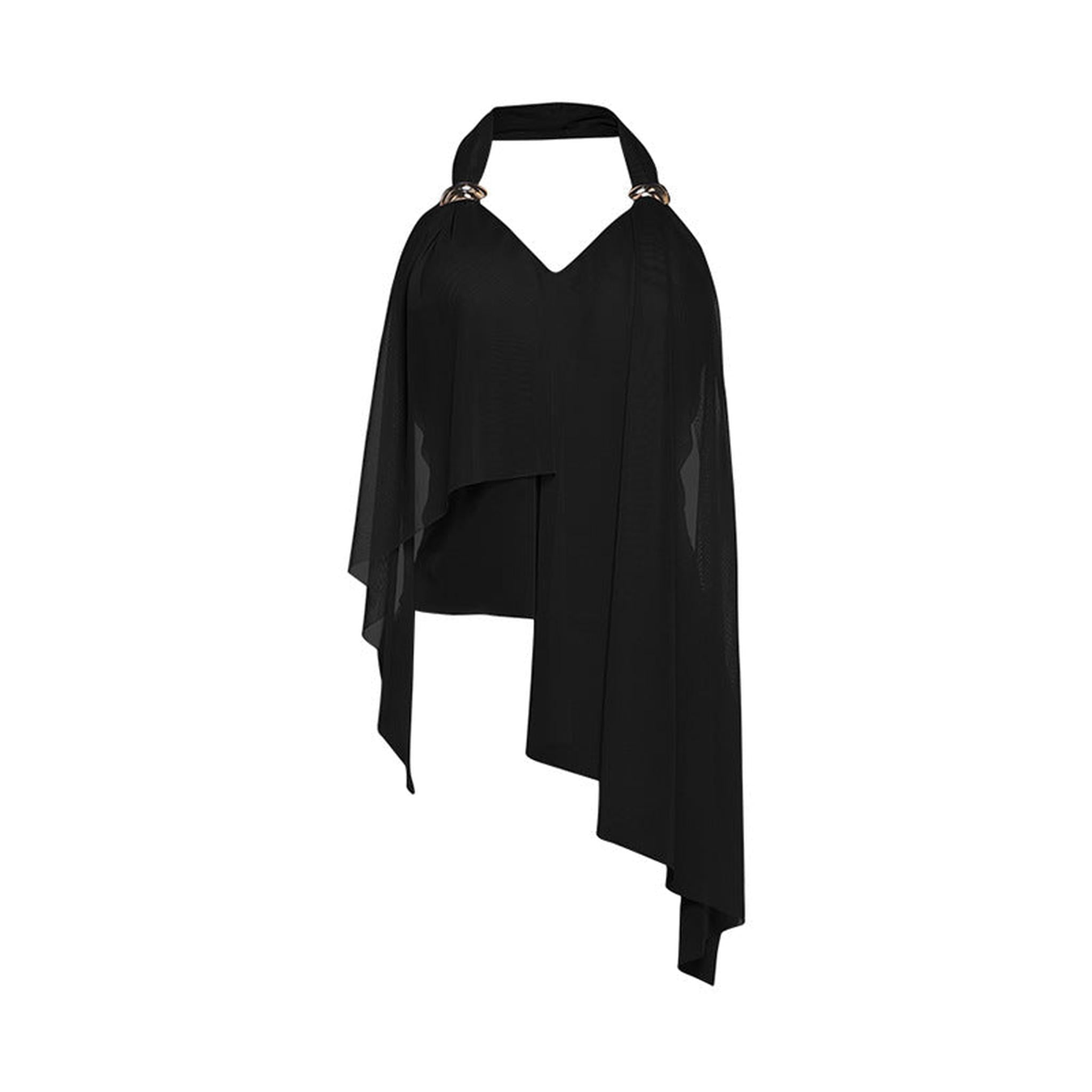 Horizon Essentials | Irregular Mesh Solid-Color Halter