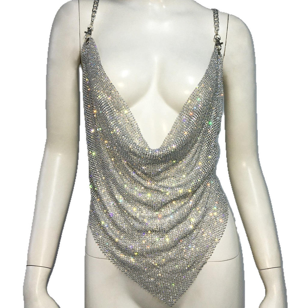 Horizon Essentials | Irregular Metal Rhinestone Vest Suspenders