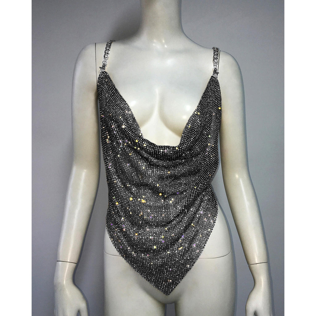 Horizon Essentials | Irregular Metal Rhinestone Vest Suspenders