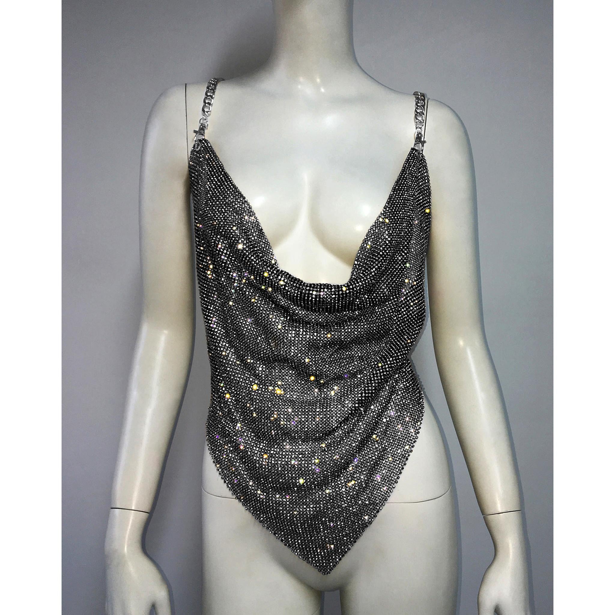 Horizon Essentials | Irregular Metal Rhinestone Vest Suspenders