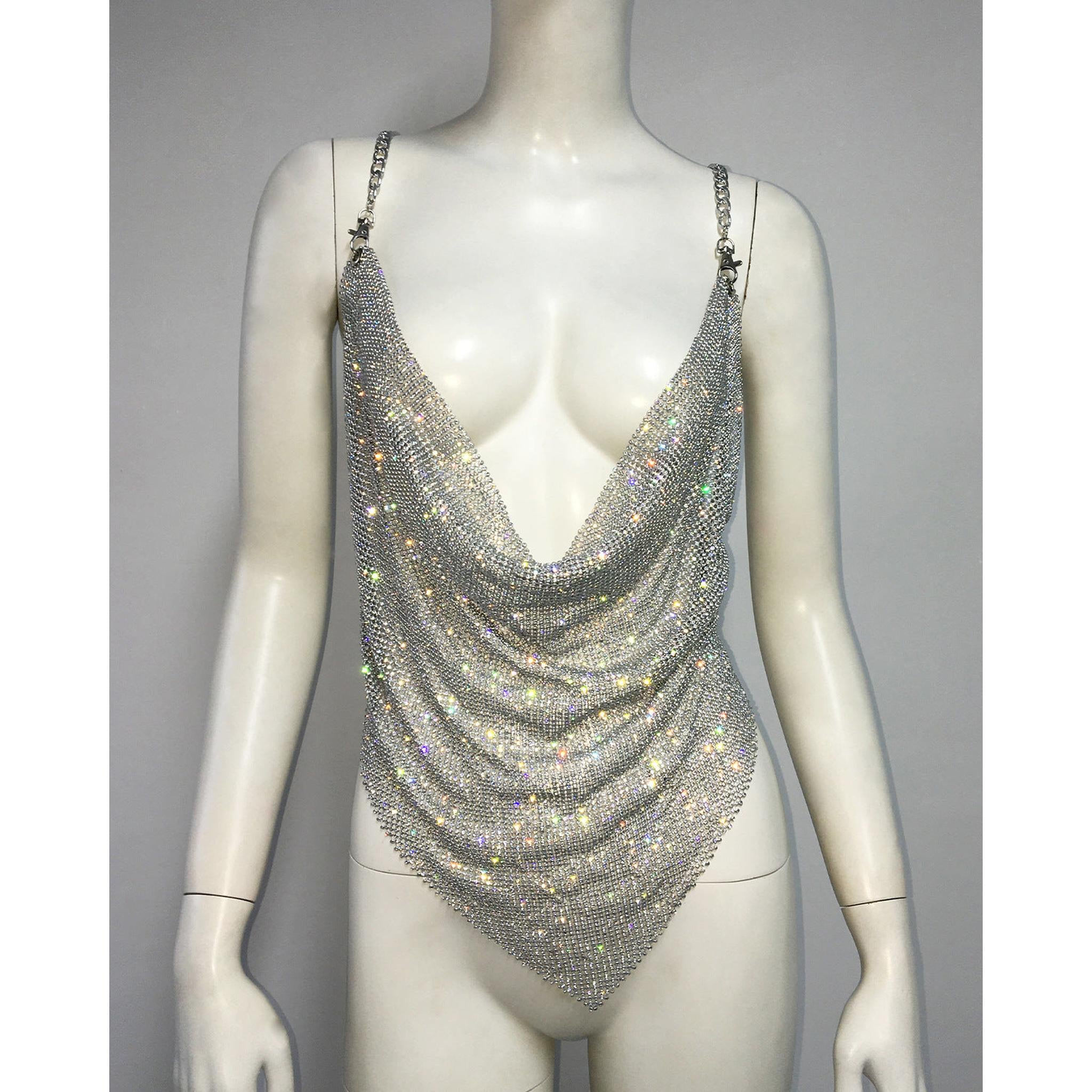 Horizon Essentials | Irregular Metal Rhinestone Vest Suspenders