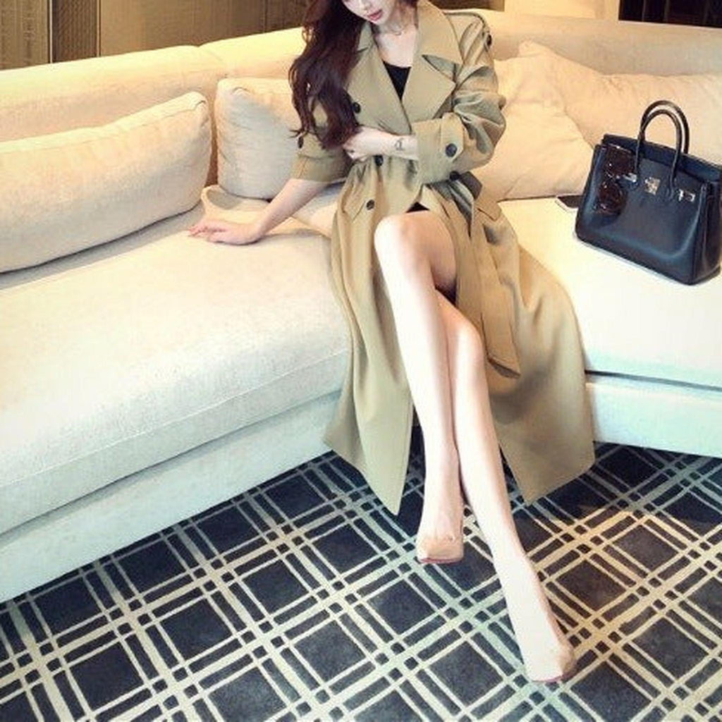 Horizon Essentials | Khaki Double-Breasted Trench Coat