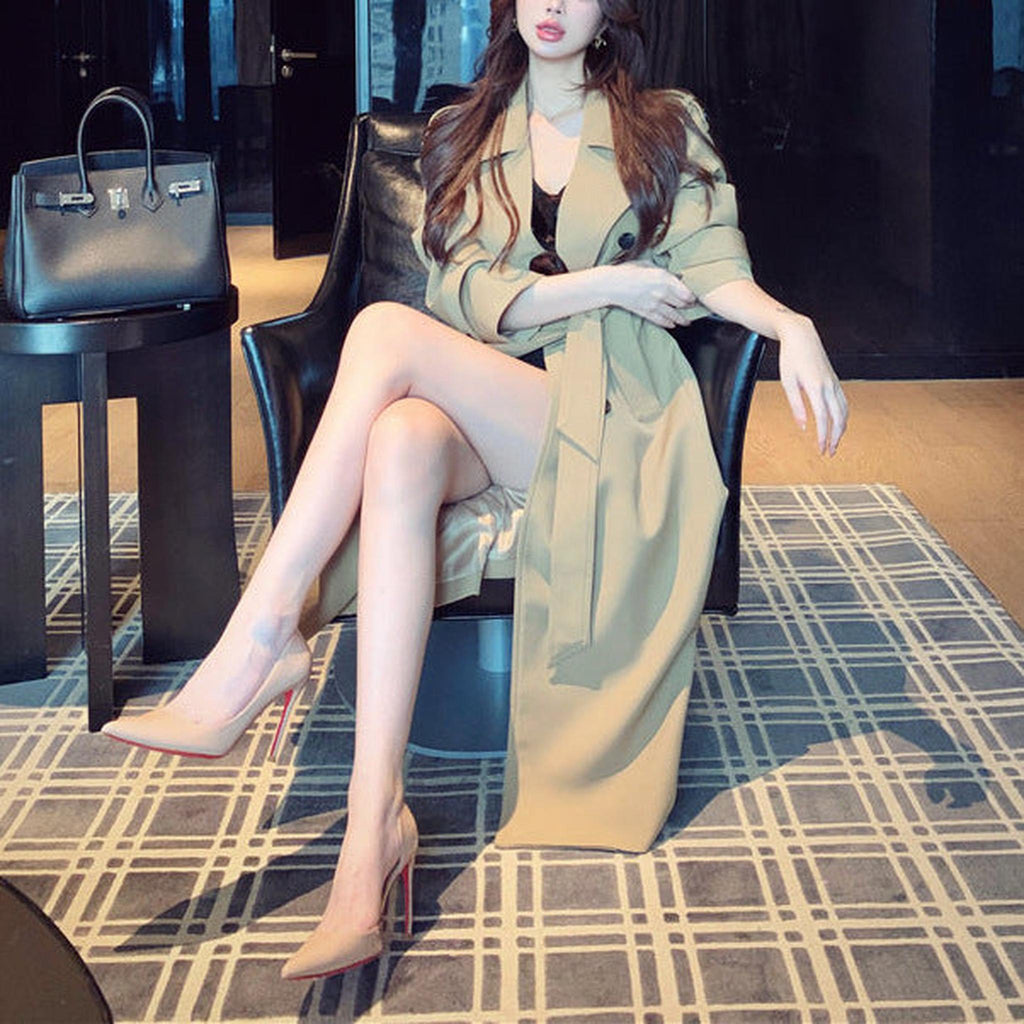 Horizon Essentials | Khaki Double-Breasted Trench Coat