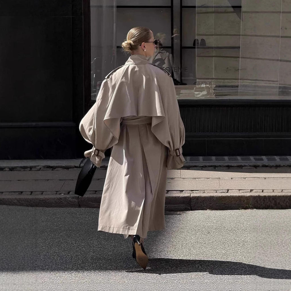 Horizon Essentials | Khaki Long Belted Trench Coat