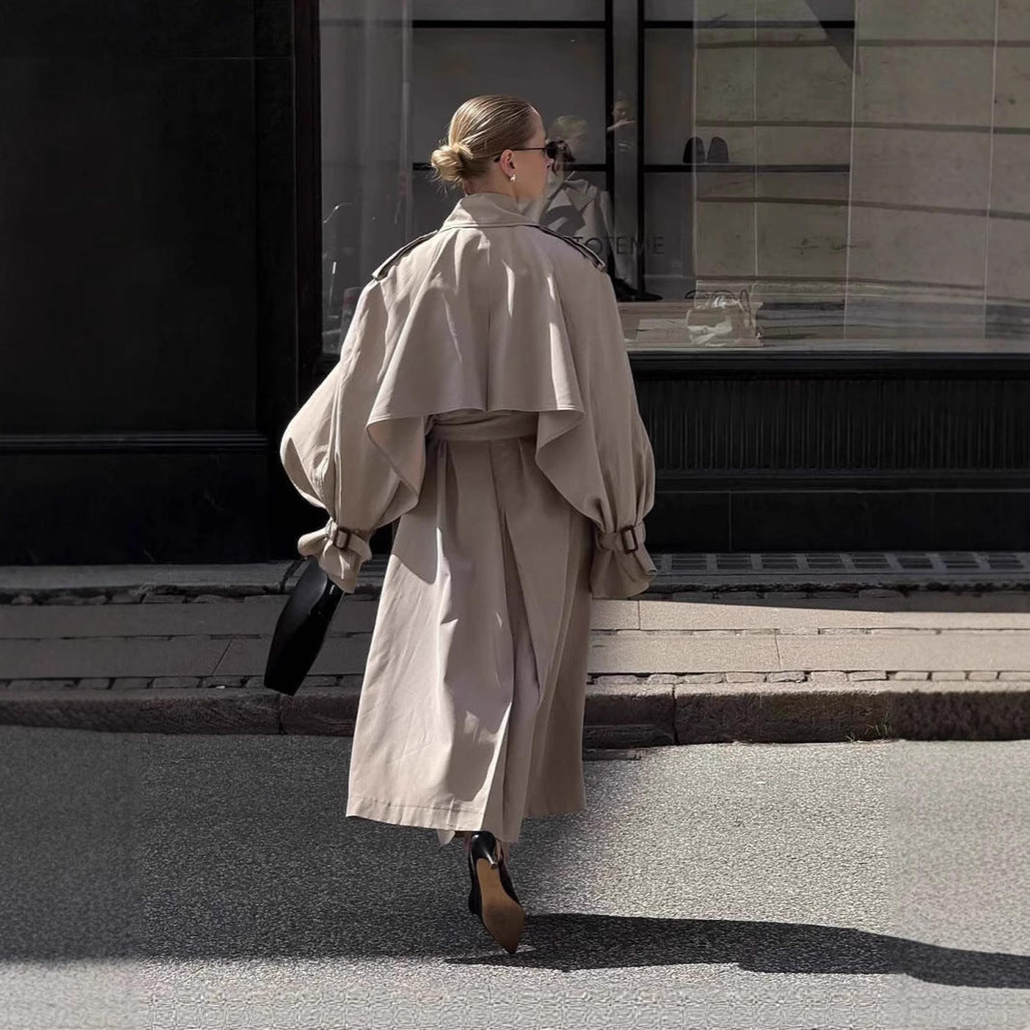 Horizon Essentials | Khaki Long Belted Trench Coat