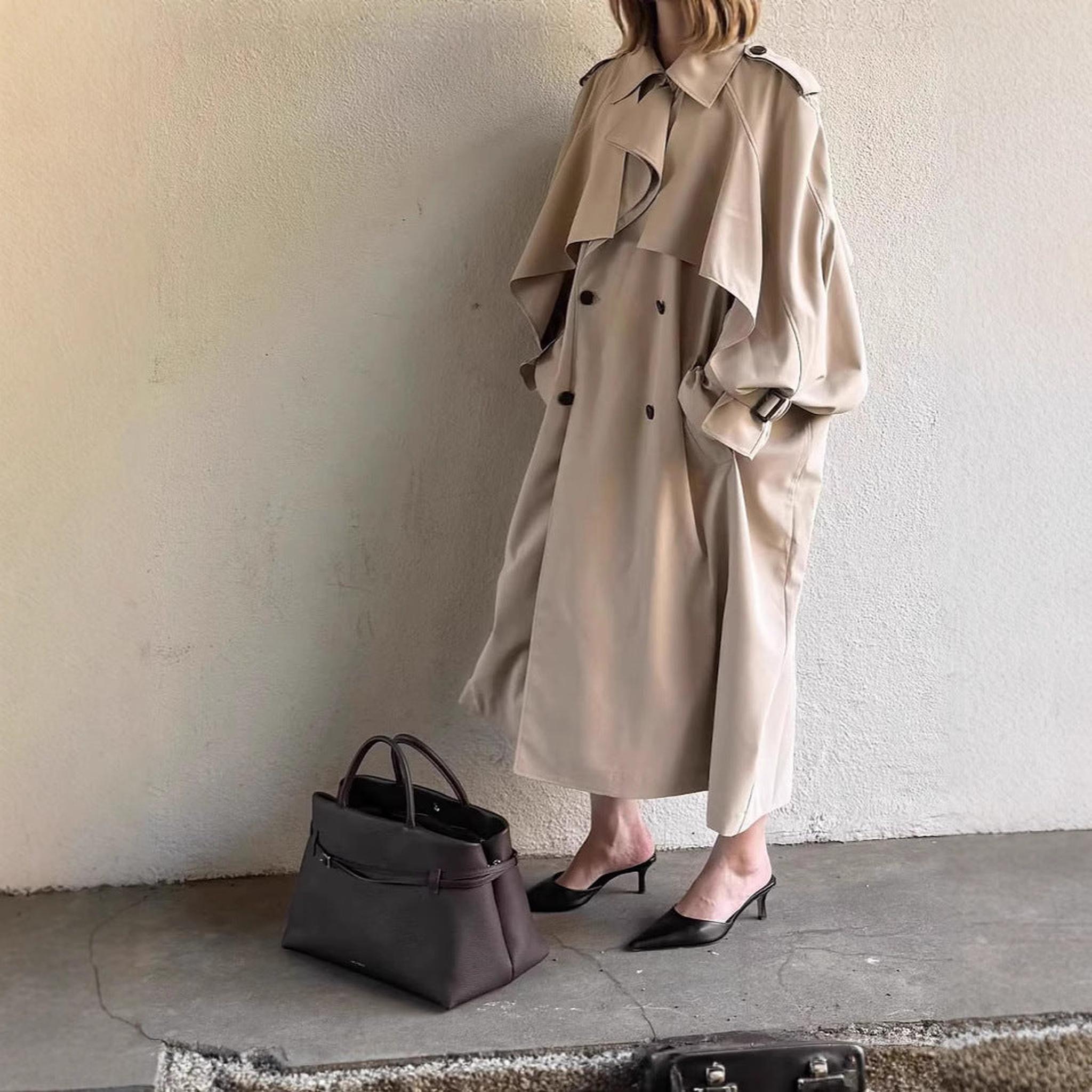Horizon Essentials | Khaki Long Belted Trench Coat