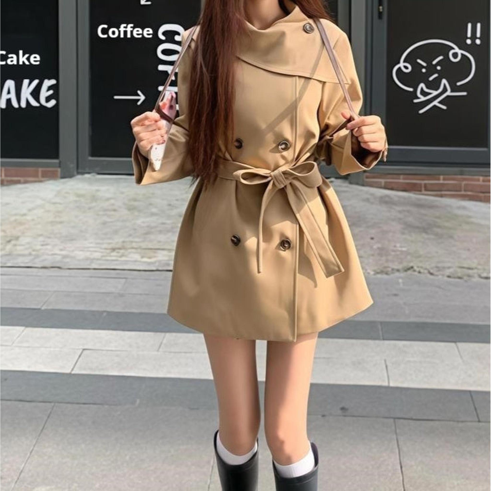 Horizon Essentials | Khaki Petite Sleeveless Coat