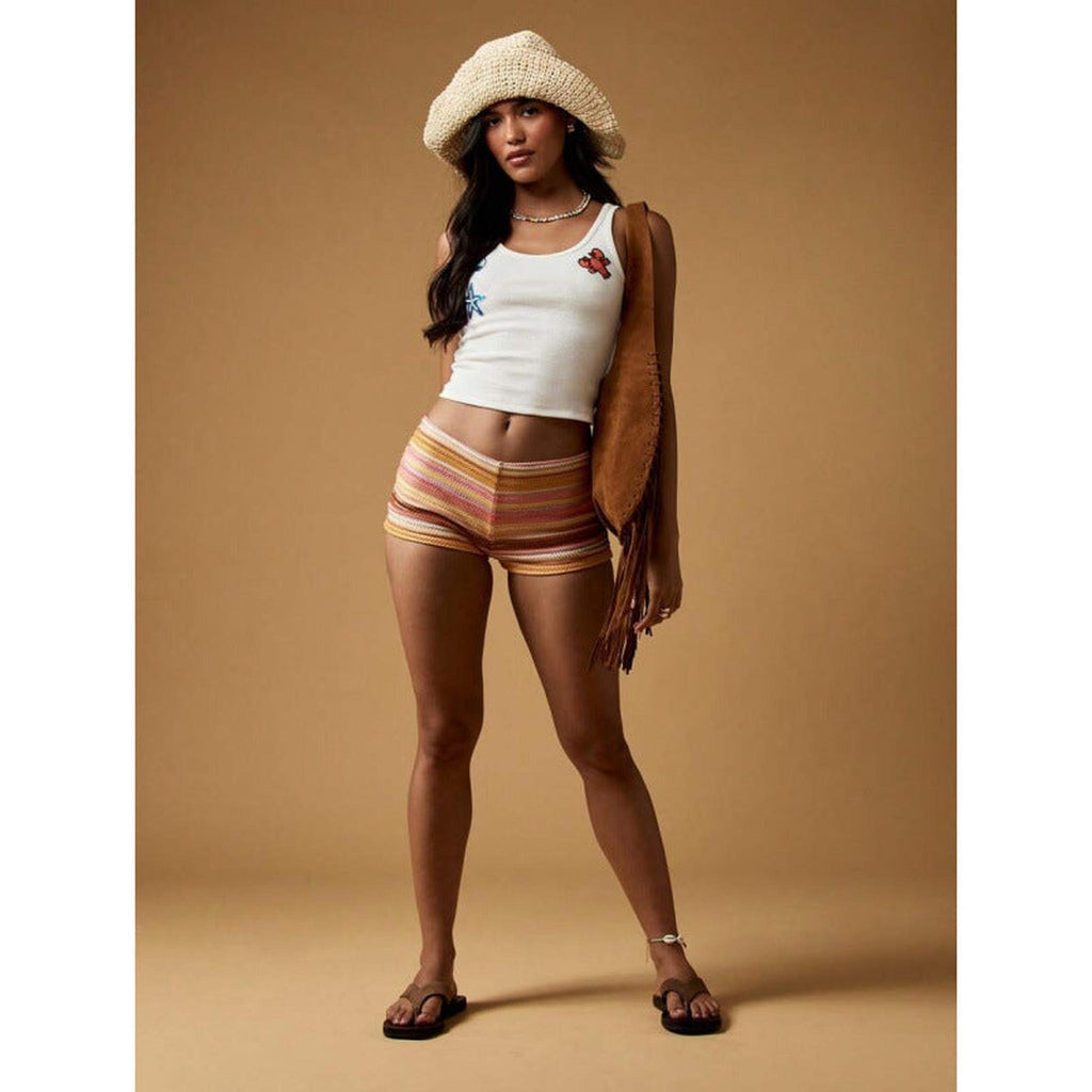 Horizon Essentials | Lace Hollow Backless Shorts