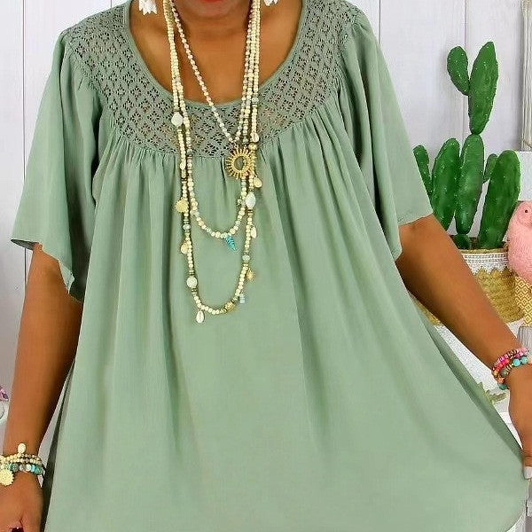 Horizon Essentials | Lace Trim Loose Pullover Women