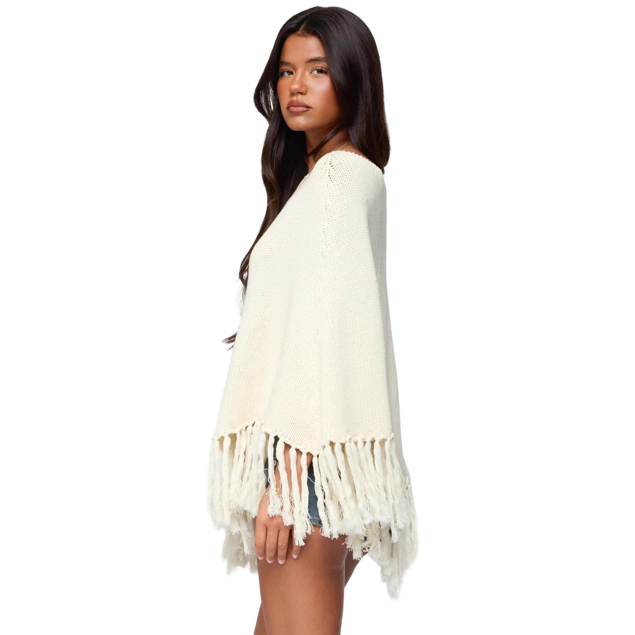 Horizon Essentials | Light Apricot Tassel Pullover