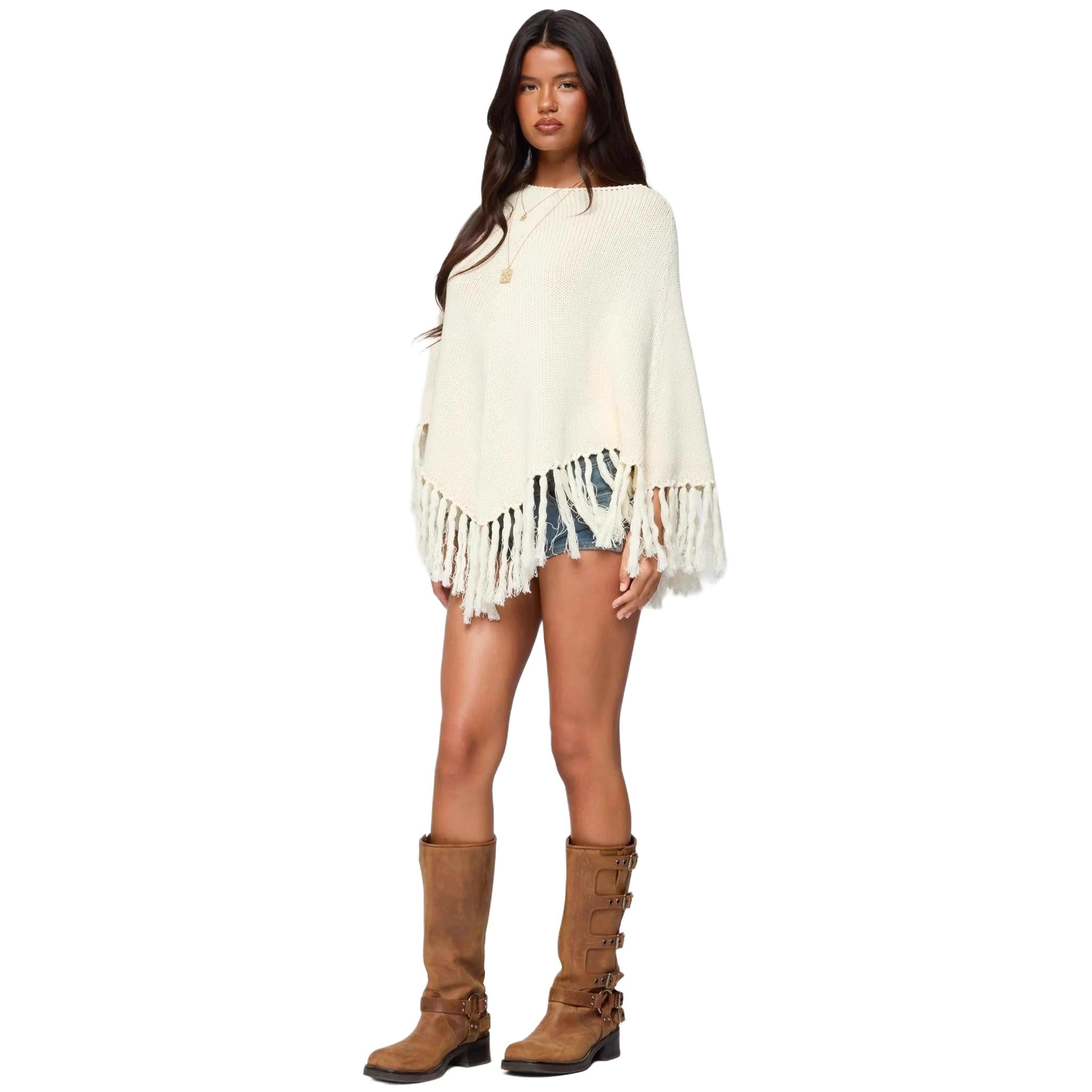 Horizon Essentials | Light Apricot Tassel Pullover