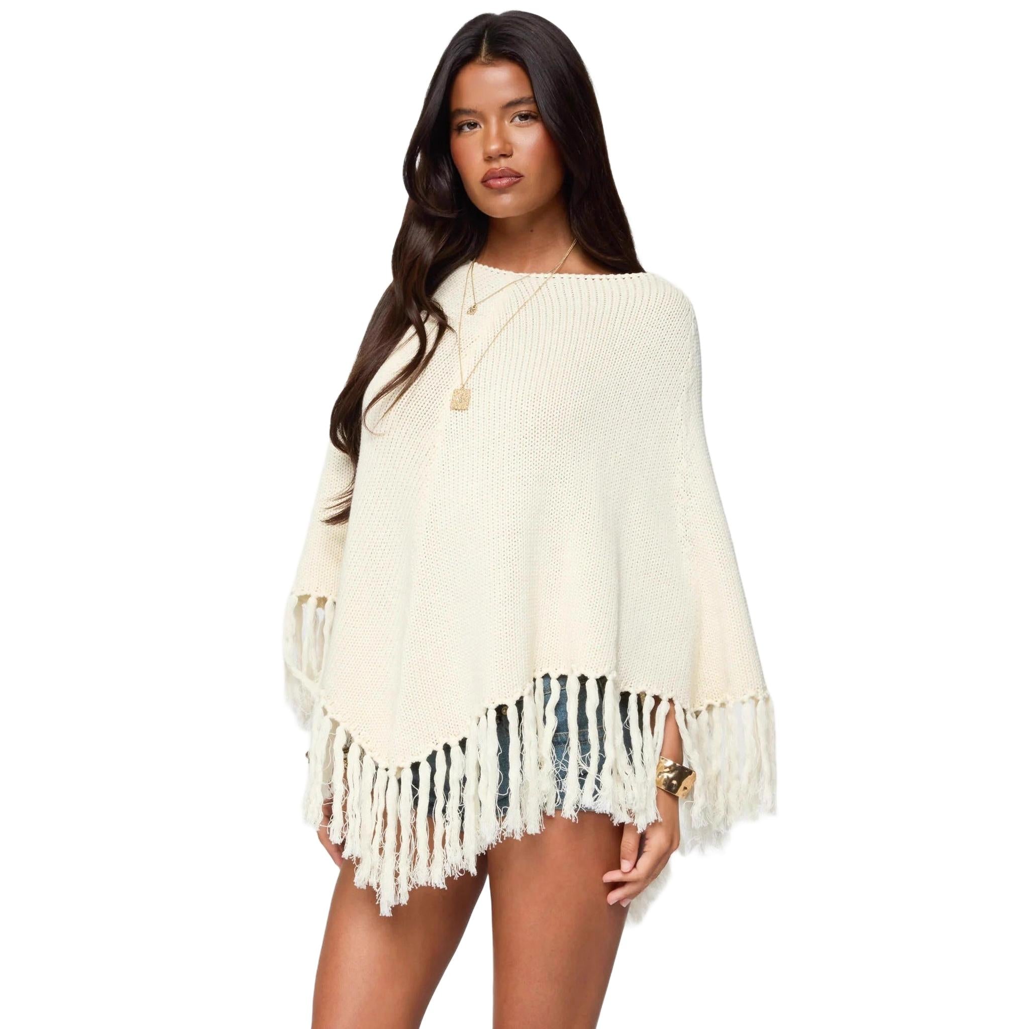 Horizon Essentials | Light Apricot Tassel Pullover