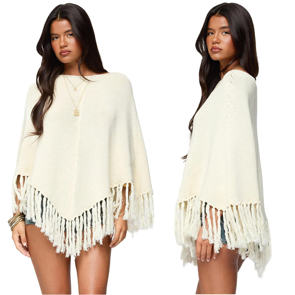 Horizon Essentials | Light Apricot Tassel Pullover