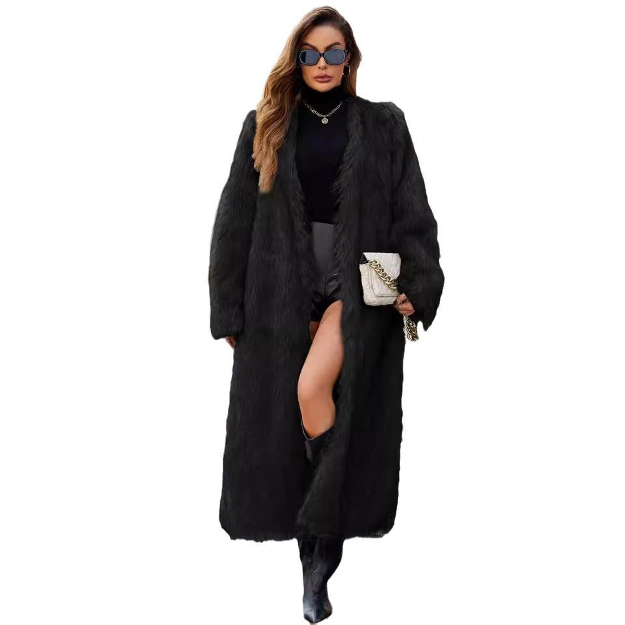 Horizon Essentials | Long Elegant V-Neck Coat