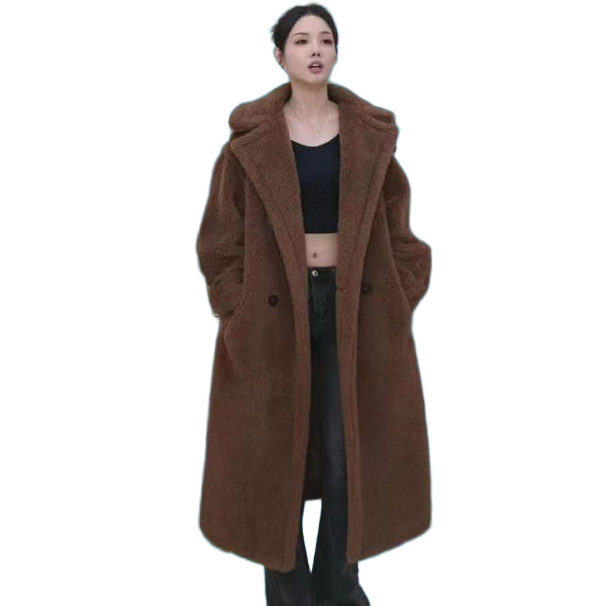 Horizon Essentials | Long Faux Fur Caterpillar Coat