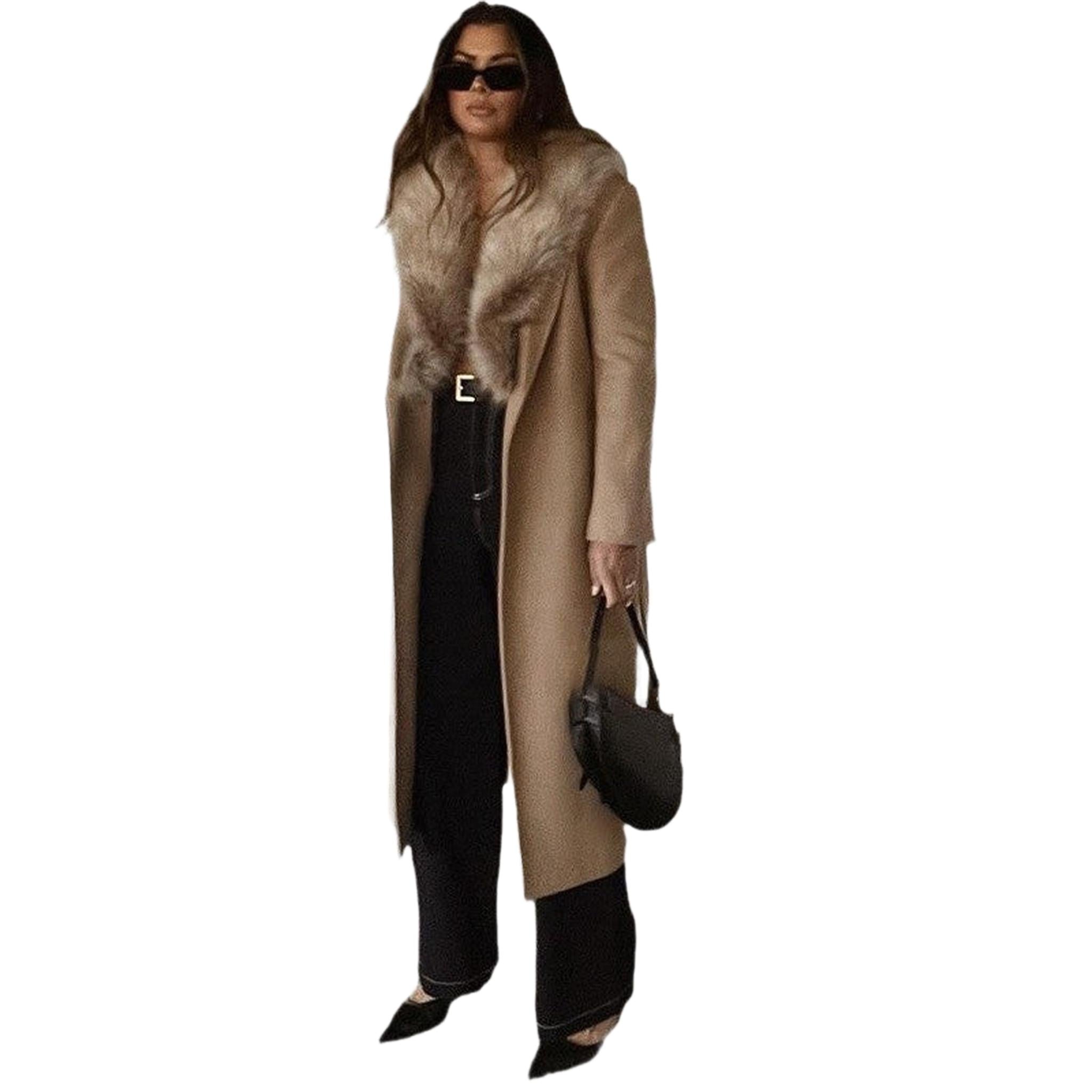 Horizon Essentials | Long Wool Coat Fur Collar