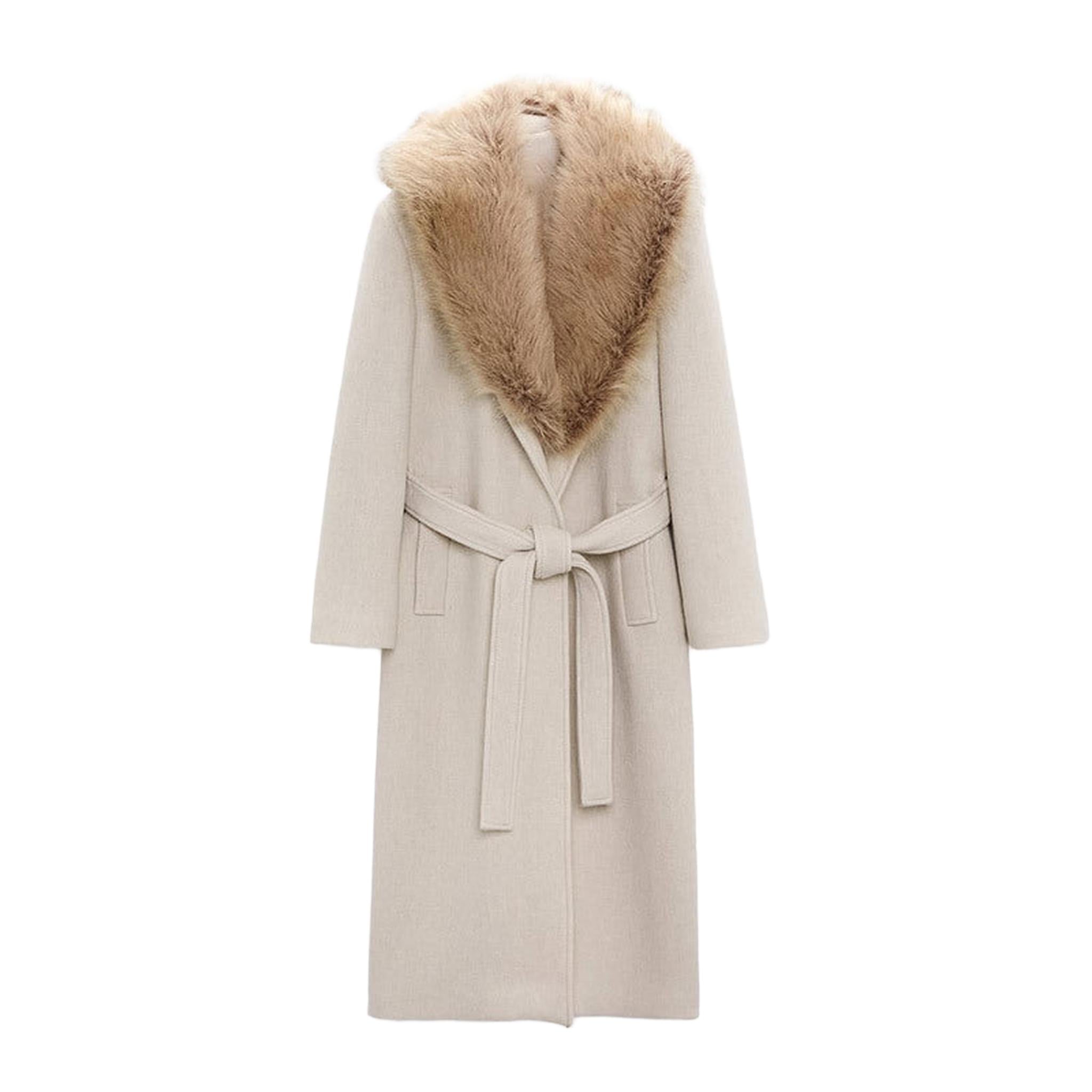 Horizon Essentials | Long Wool Coat Fur Collar